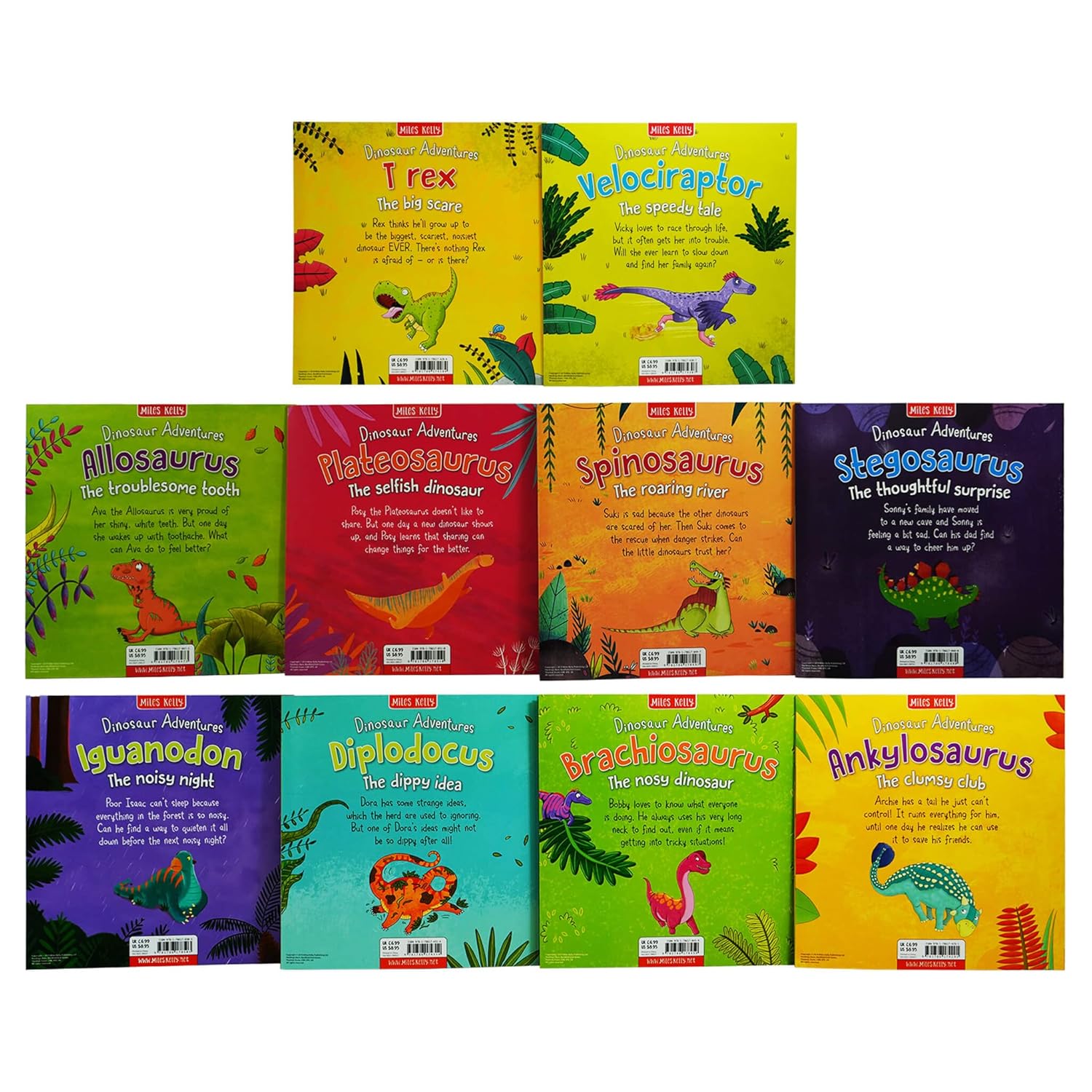 Miles Kelly Dinosaur Adventures 10 Books Collection Set by Catherine Veitch (Paperback)