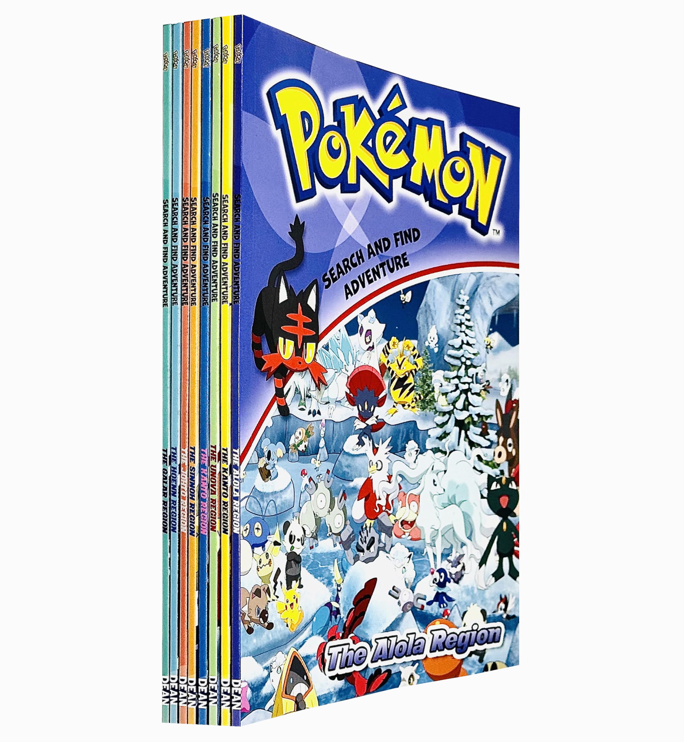 Pokémon Search and Find Adventure 8 Books Collection Set | Paperback (The Alola Region, The Kanto Region, The Unova Region, The Kalos Region, Sinnoh Region, Johto Region, Hoenn Region and Galar Region)