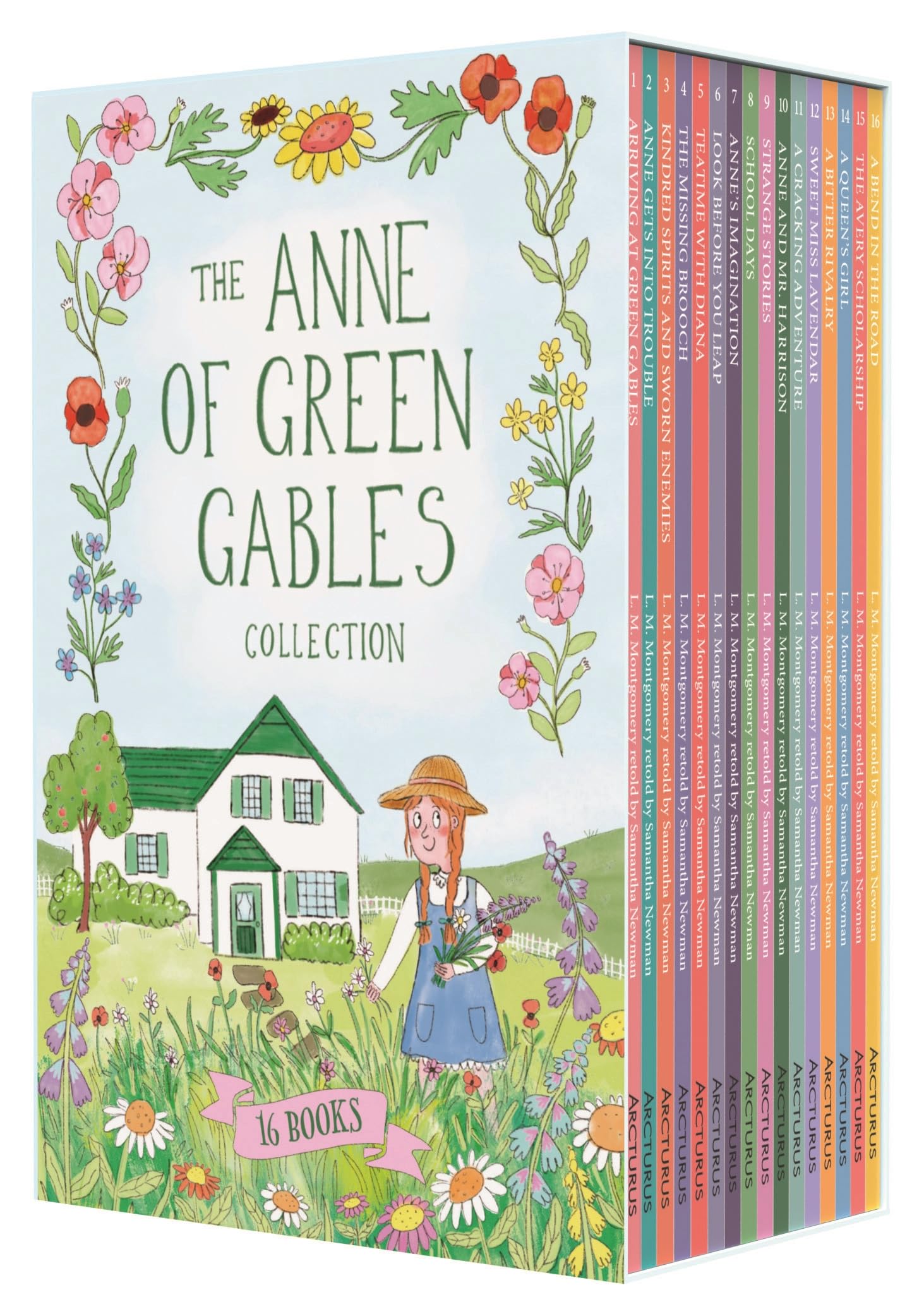 The Anne of Green Gables Collection by Samantha Newman Illustrated 16 Books Box Set