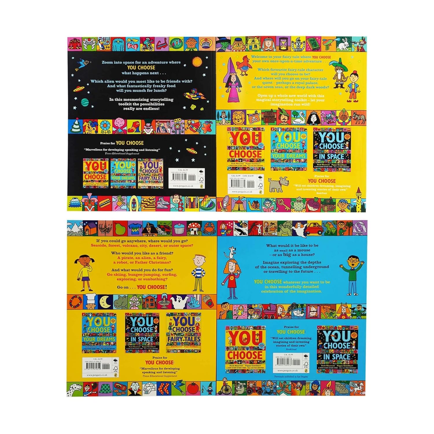 You Choose Explore Series– 4 Book Set by Nick Sharratt & Pippa Goodhart|Interactive Adventure Books for Kids 6–12 |Fun, Creative Reading (Paperback)