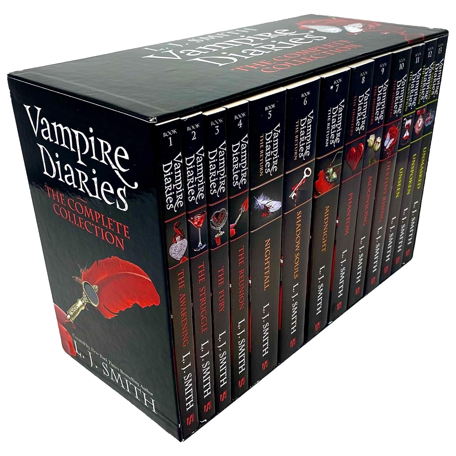 Vampire Diaries Complete Collection by LJ Smith, 13 Books Box Set Young Adult Paranormal Romance Series, Teen Fiction, Supernatural Love and Fantasy