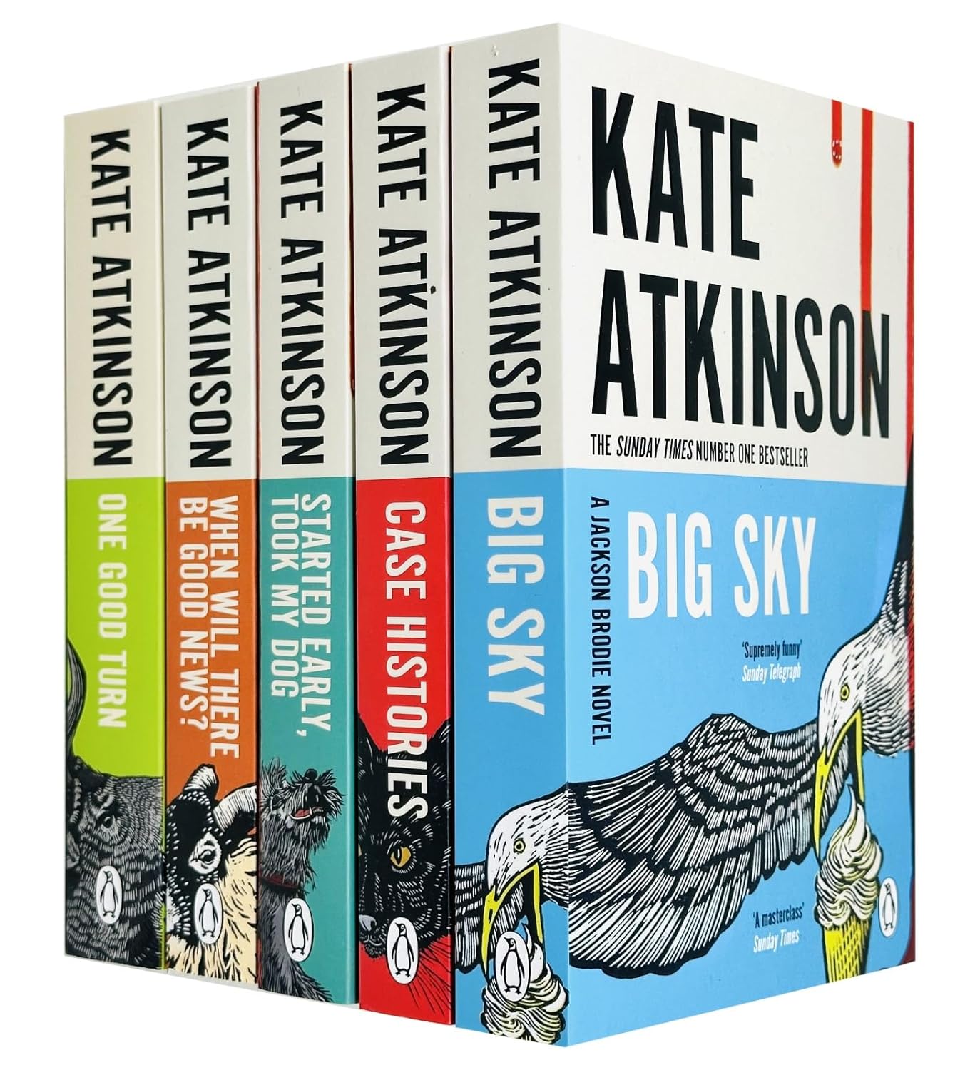 Kate Atkinson 5 Book Set Collection, A Jackson Brodie Novel, Started Early, Took My Dog...
