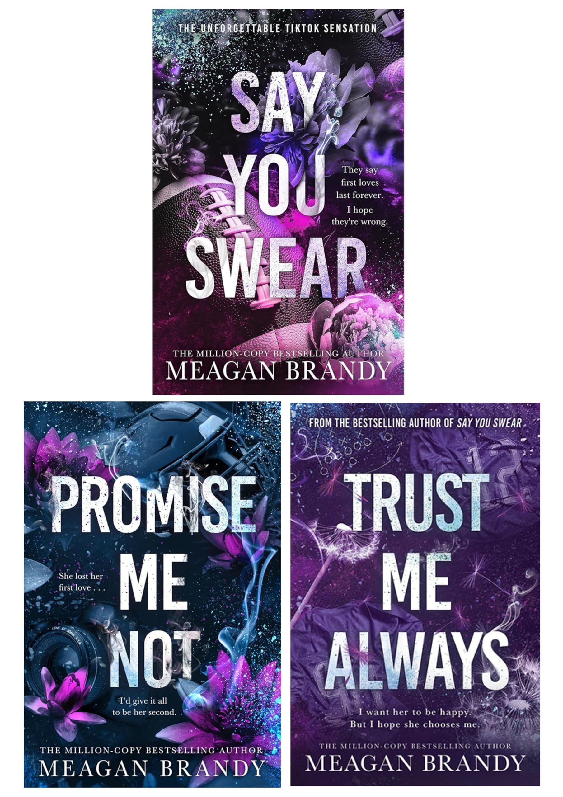 Boys of Avix Series by Meagan Brandy 3 Books Collection Set (Say You Swear, Promise Me Not and Trust Me Always) | Paperback