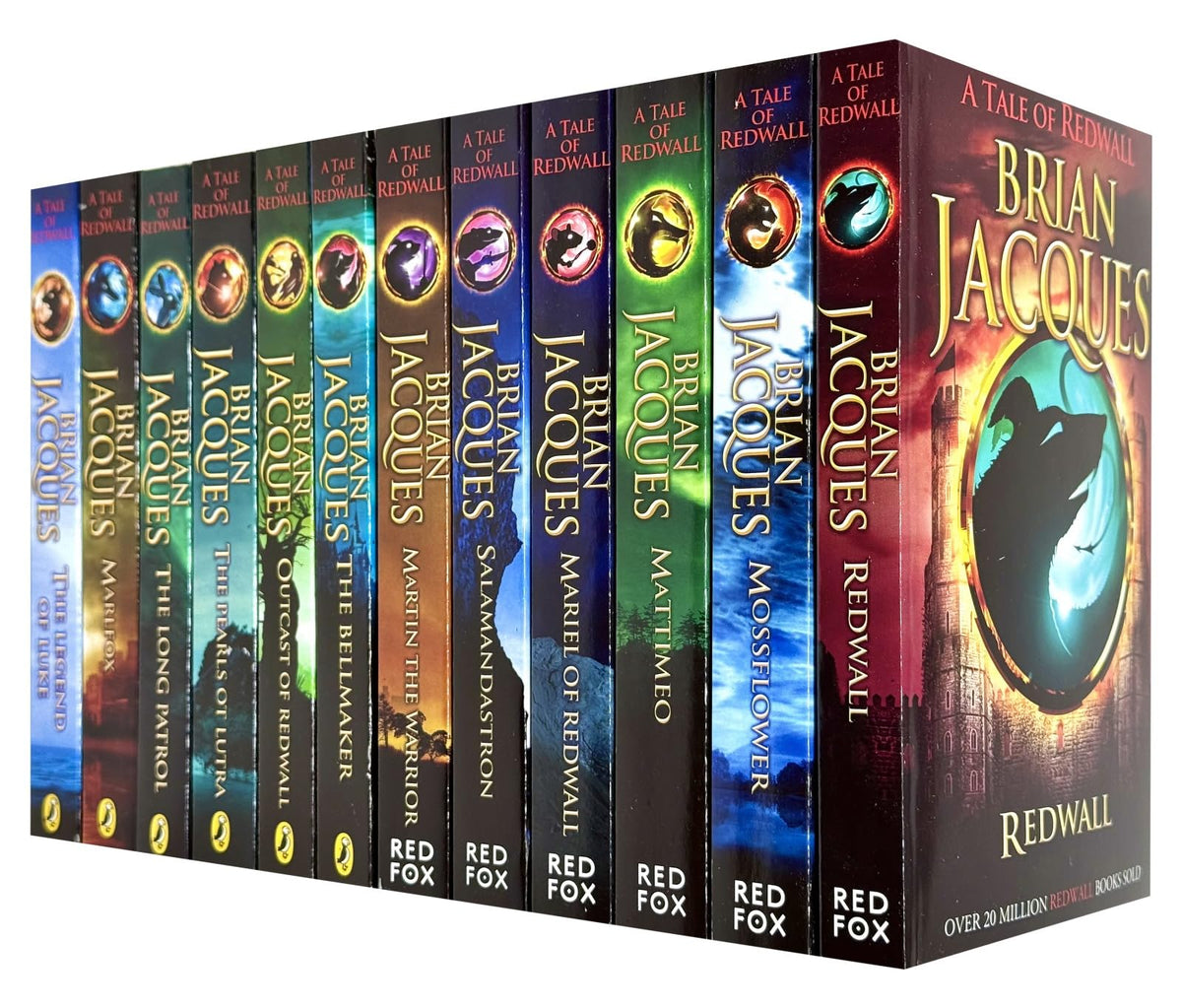 A Tale of Redwall Book Series 1-12 Books Collection Set By Brian Jacques (Redwall, Mossflower,Mattimeo, Mariel,Salamandastron,Martin the Warrior,Bellmaker,Outcast,Pearls of Lutra,Long Patrol and More)