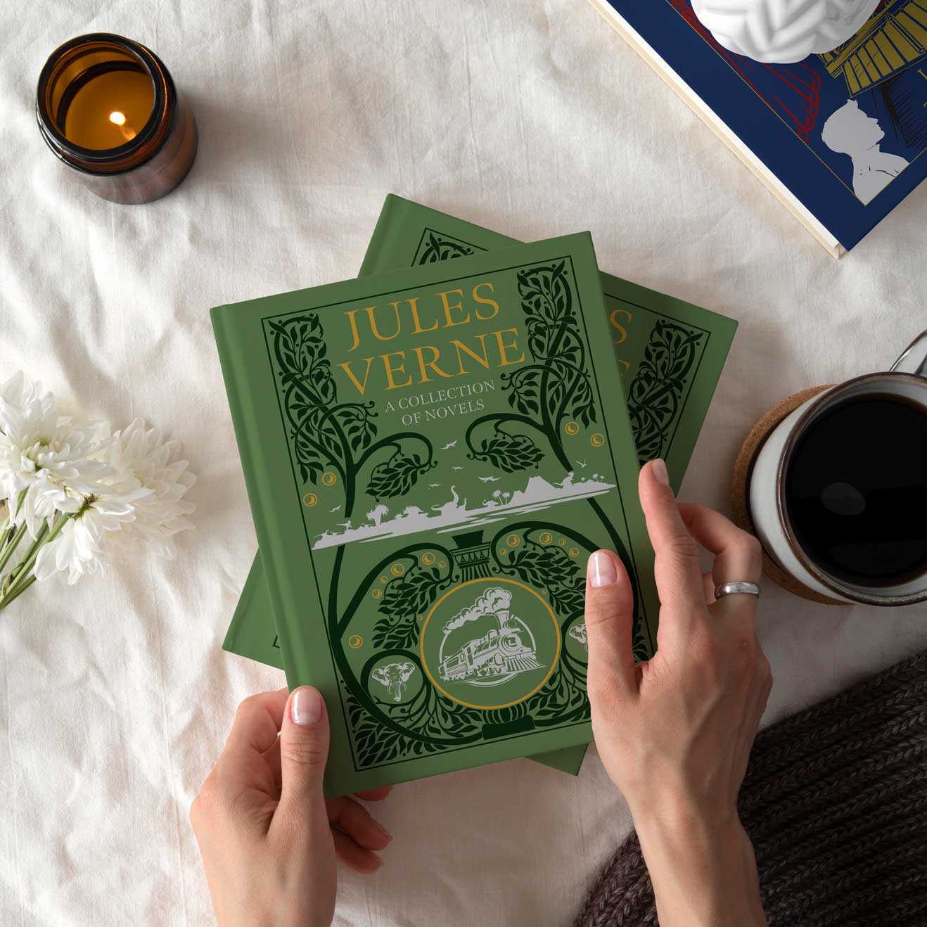 A Collection of Jules Verne Novels – Leather Bound Book | Timeless Adventure, Fiction & Classics by the Famous French Author | Illustrated & Vintage