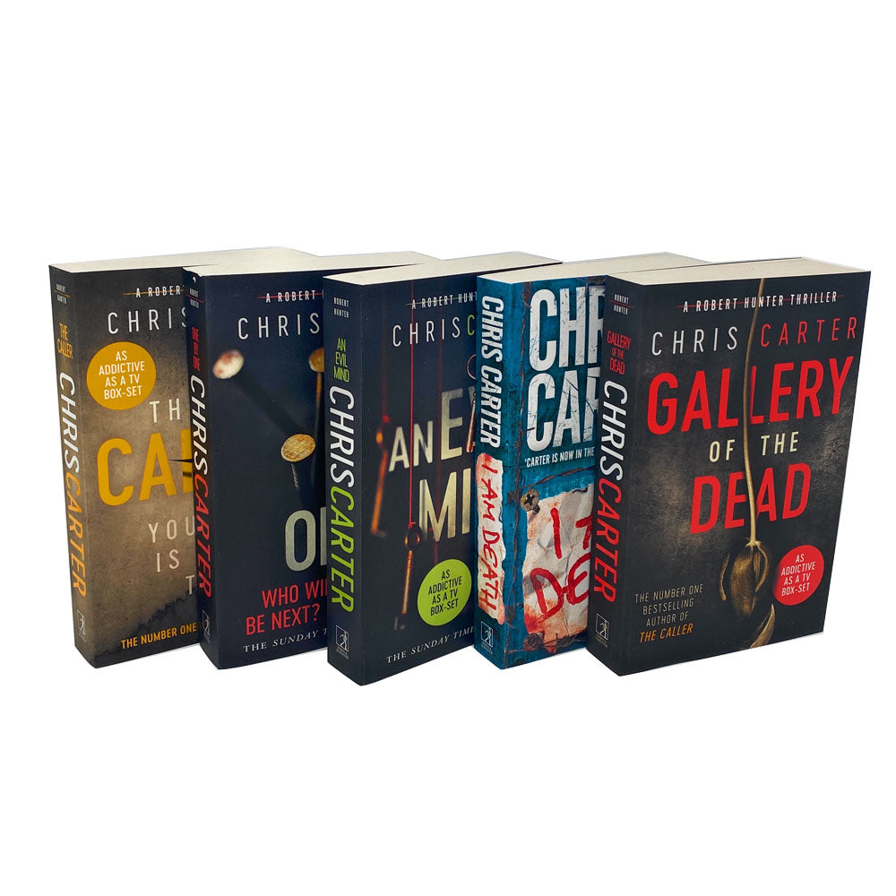 Chris Carter Robert Hunter Series 5 Books Collection Set – One by One, An Evil Mind, I Am Death, The Caller & Gallery of the Dead (Paperback)