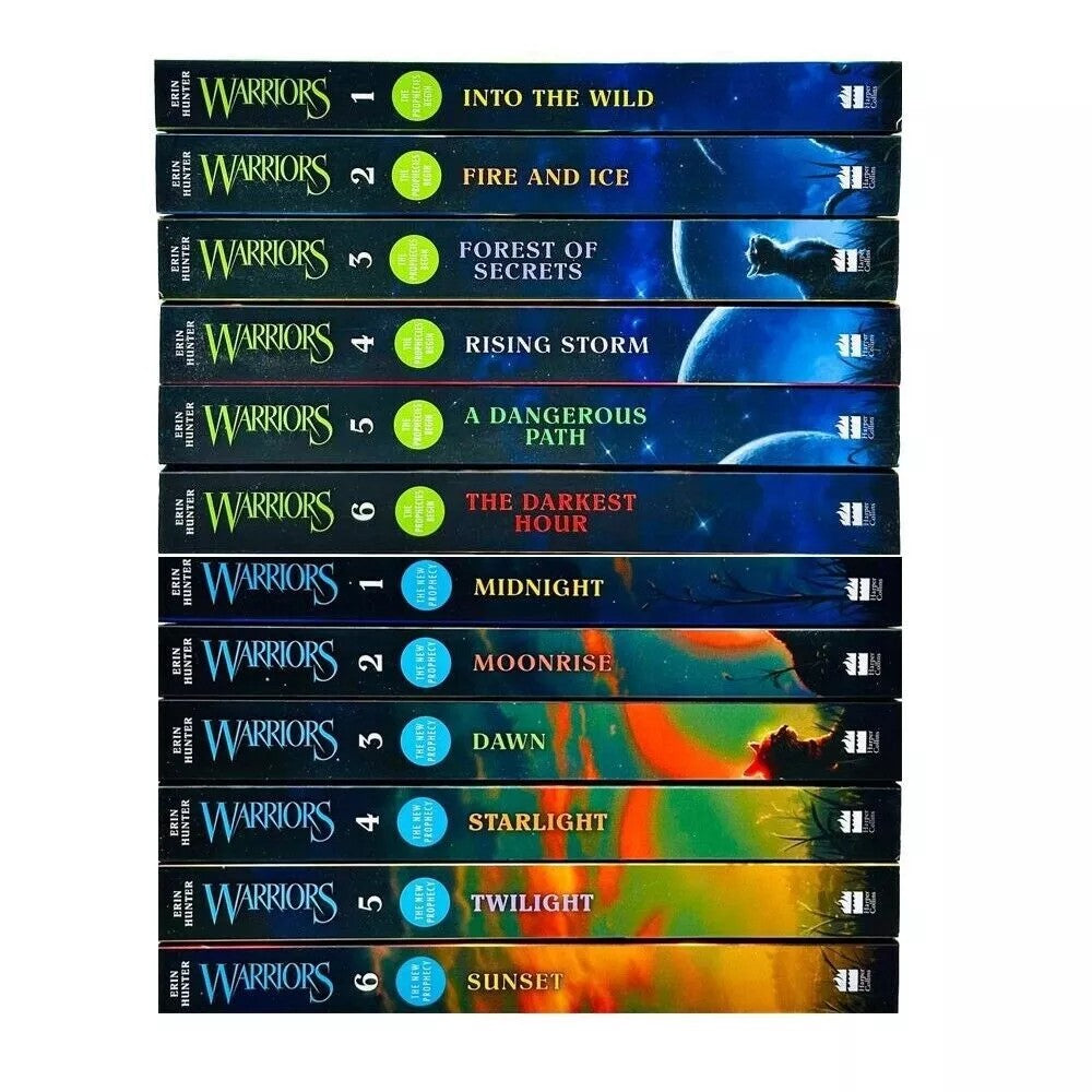 Warrior Cats Collection by Erin Hunter– 12-Book Set, Series 1 & 2 – Thrilling Fantasy Adventure for Young Readers with Friendship & Animal Stories!