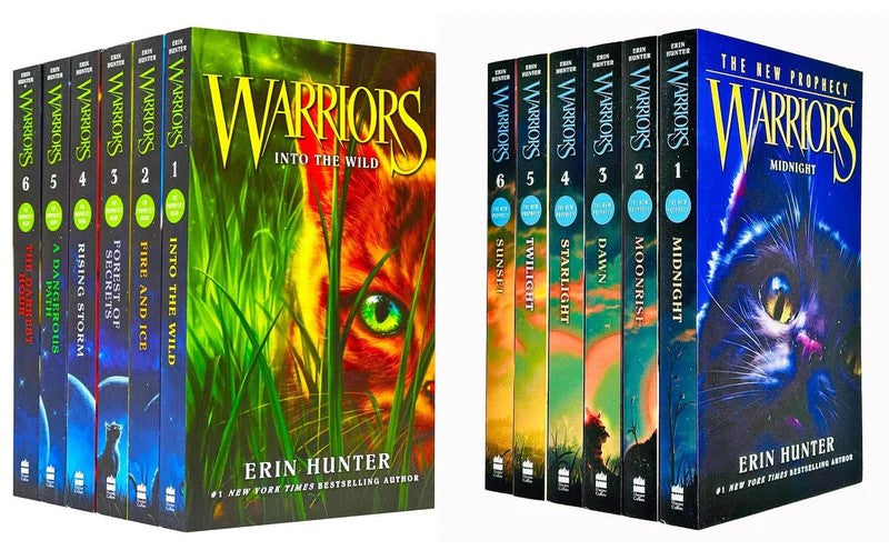 Warrior Cats Collection by Erin Hunter– 12-Book Set, Series 1 & 2 – Thrilling Fantasy Adventure for Young Readers with Friendship & Animal Stories!