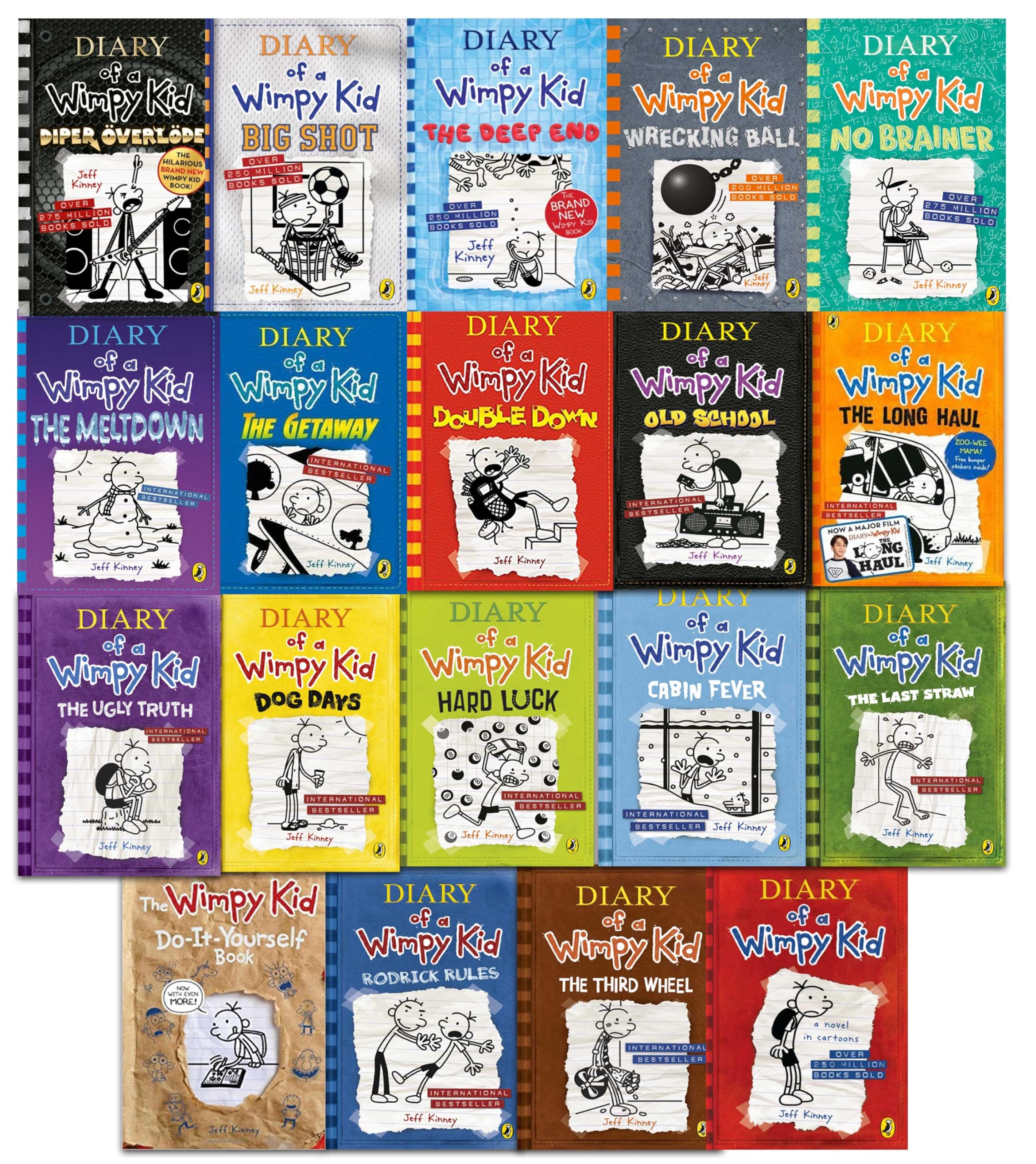 Diary of a Wimpy Kid Series: 19 Books Collection Set by Jeff Kinney