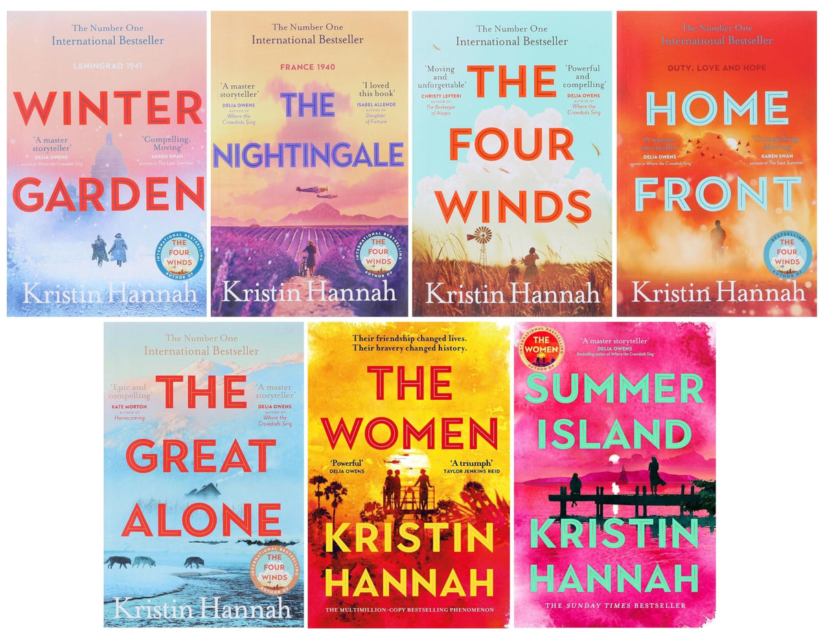 Kristin Hannah 7 Books Collection Set (Winter Garden, The Nightingale, The Four Winds, Home Front, The Great Alone, The Women and Summer Island)