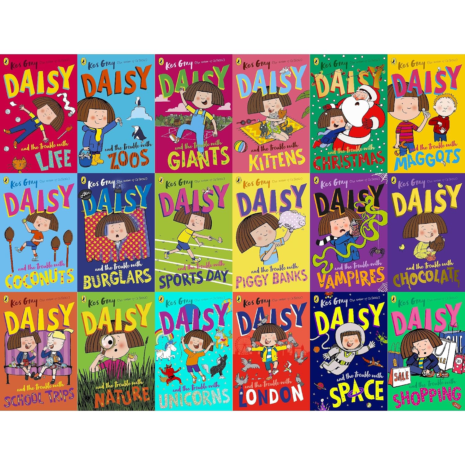 Daisy's Ultimate Trouble 1-18 Books Collection Set by Kes Gray (Paperback)