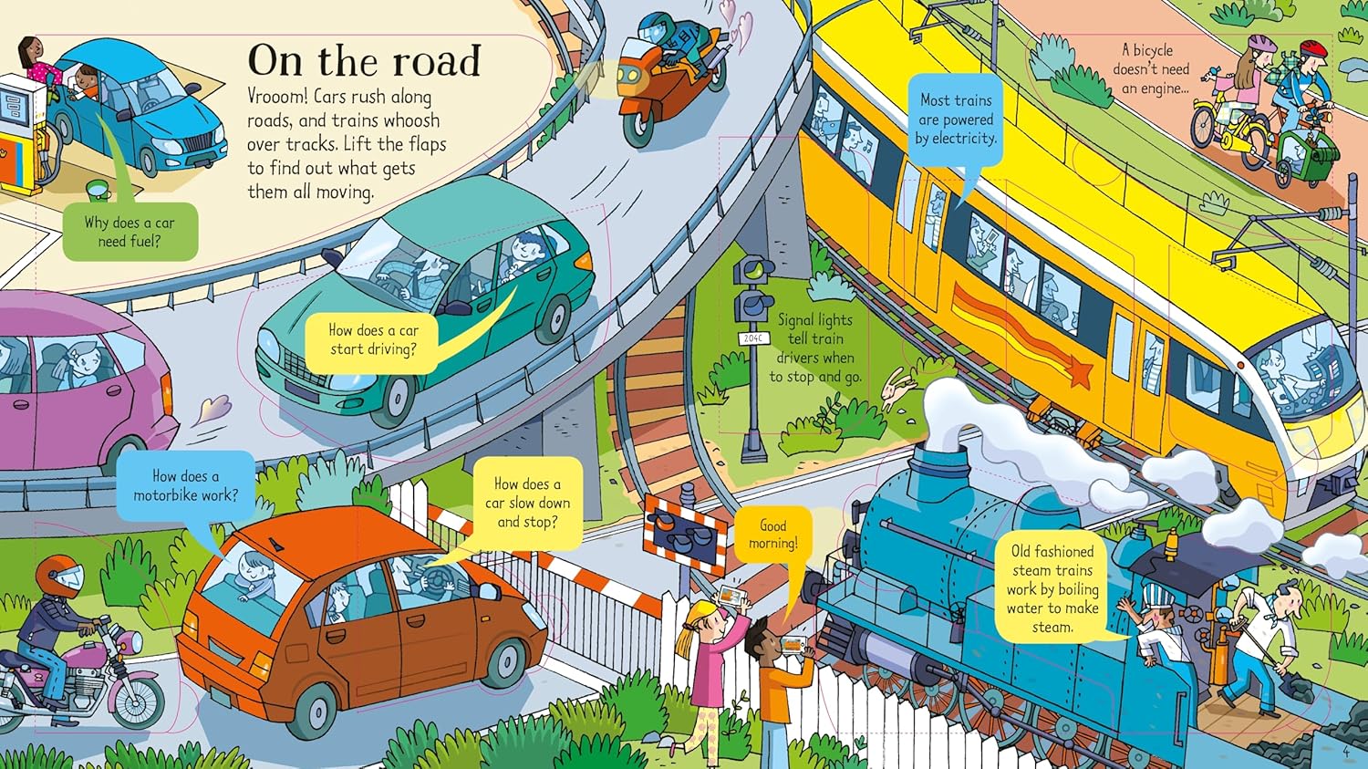 Usborne Lift-the-Flap Look Inside How Things Work by Rob Lloyd Jones- STEM Learning Book for Kids | Explore Machines, Gadgets, and Technology"