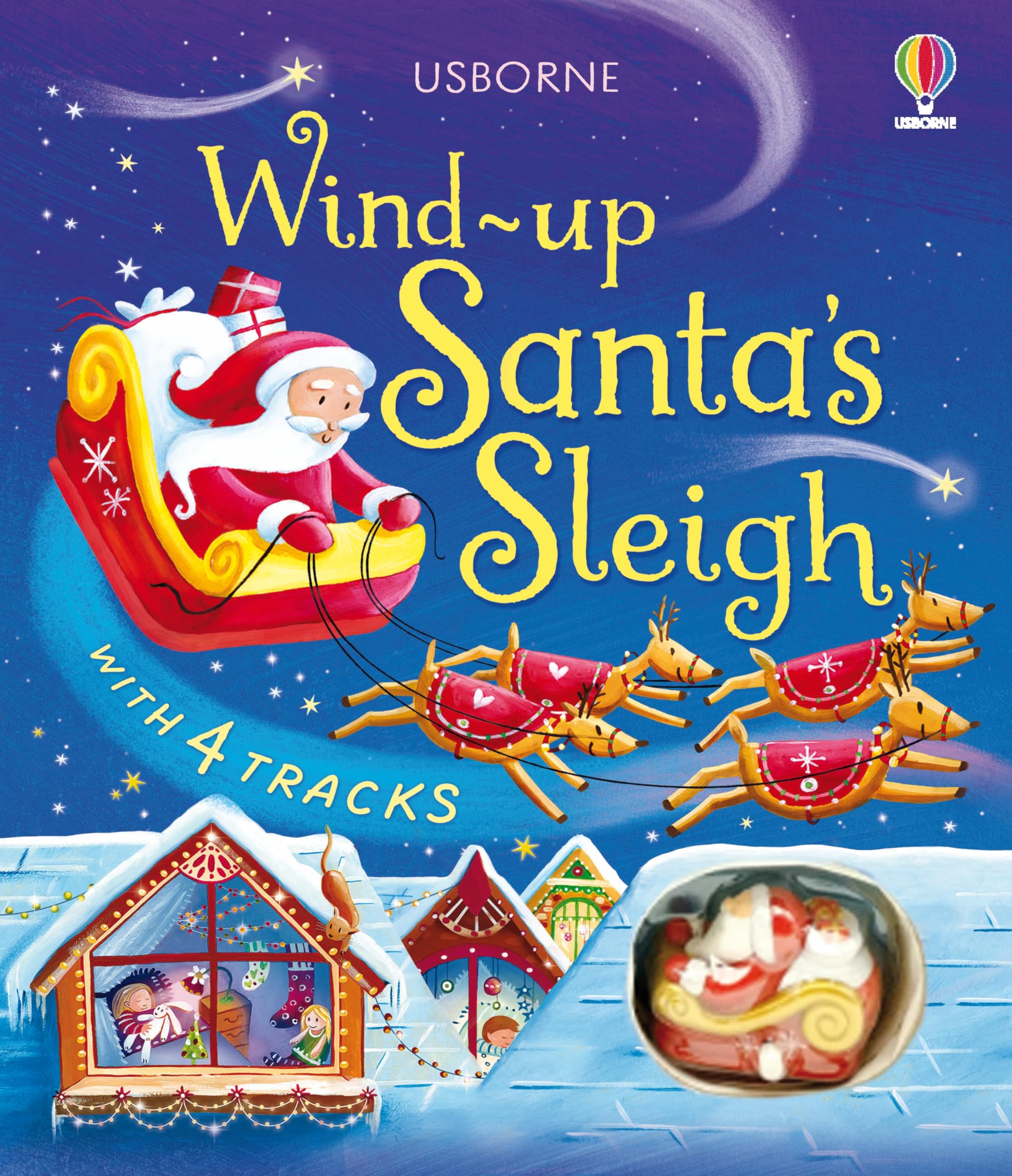Usborne Christmas Collection Board Book Wind-Up Santa's Sleigh by Fiona Watt