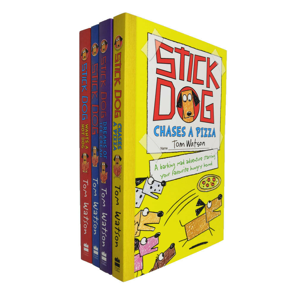 Stick Dog Series by Tom Watson – 4 Books Collection | Funny Kids Stories, Hot Dog Adventures, Comic Humor for Young Readers & Children's Literature