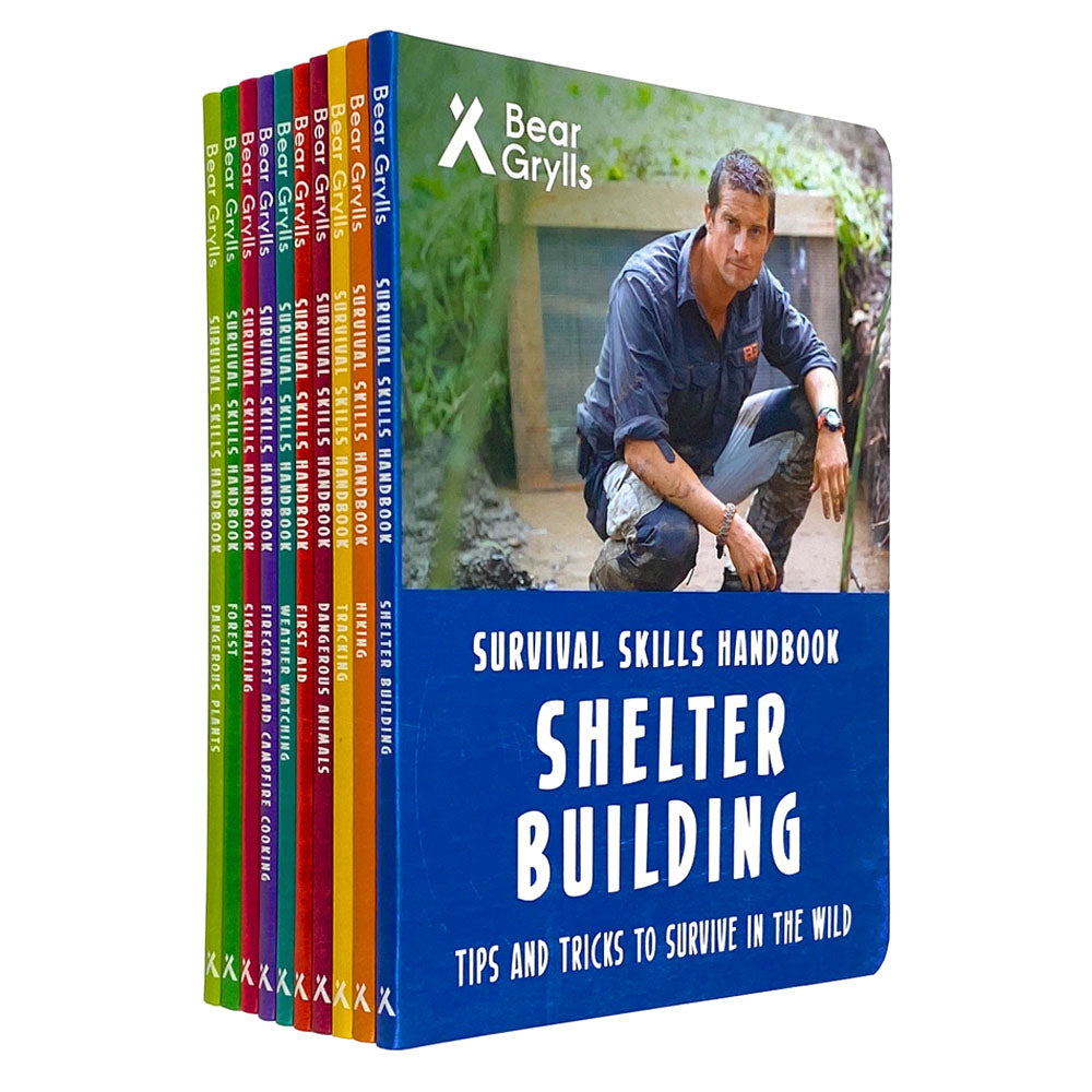Bear Grylls Survival Skills Handbook Collection - 10 Book Set for Wilderness Survival, Adventure & Outdoor Skills - New Edition Survival Guide Book