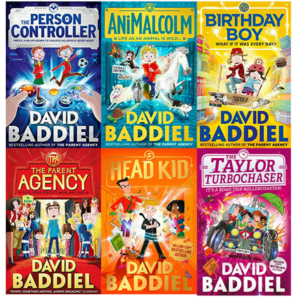 David Baddiel 6-Book Collection Set | The Parent Agency, AniMalcolm, Birthday Boy & More | Funny Kids Fiction, Adventure, Reading Fun for Ages 9–12+