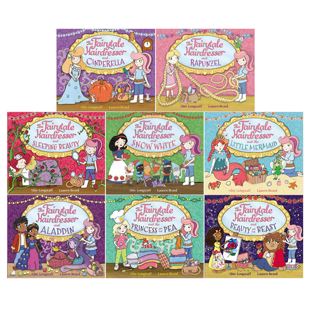 The Fairytale Hairdresser Collection 10 Books Set – Rapunzel, Cinderella, Snow White, Beauty & the Beast, Aladdin, Princess and the Pea & More | Children's Picture Books