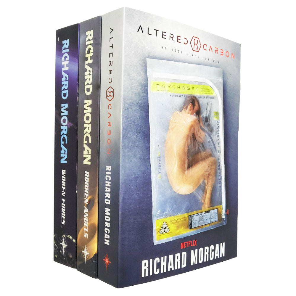 Richard Morgan Altered Carbon Netflix Collection 3 Books Set | Sci-Fi Thriller, Dystopian & Cyberpunk Fiction, Media Tie-In & Collectible Novels