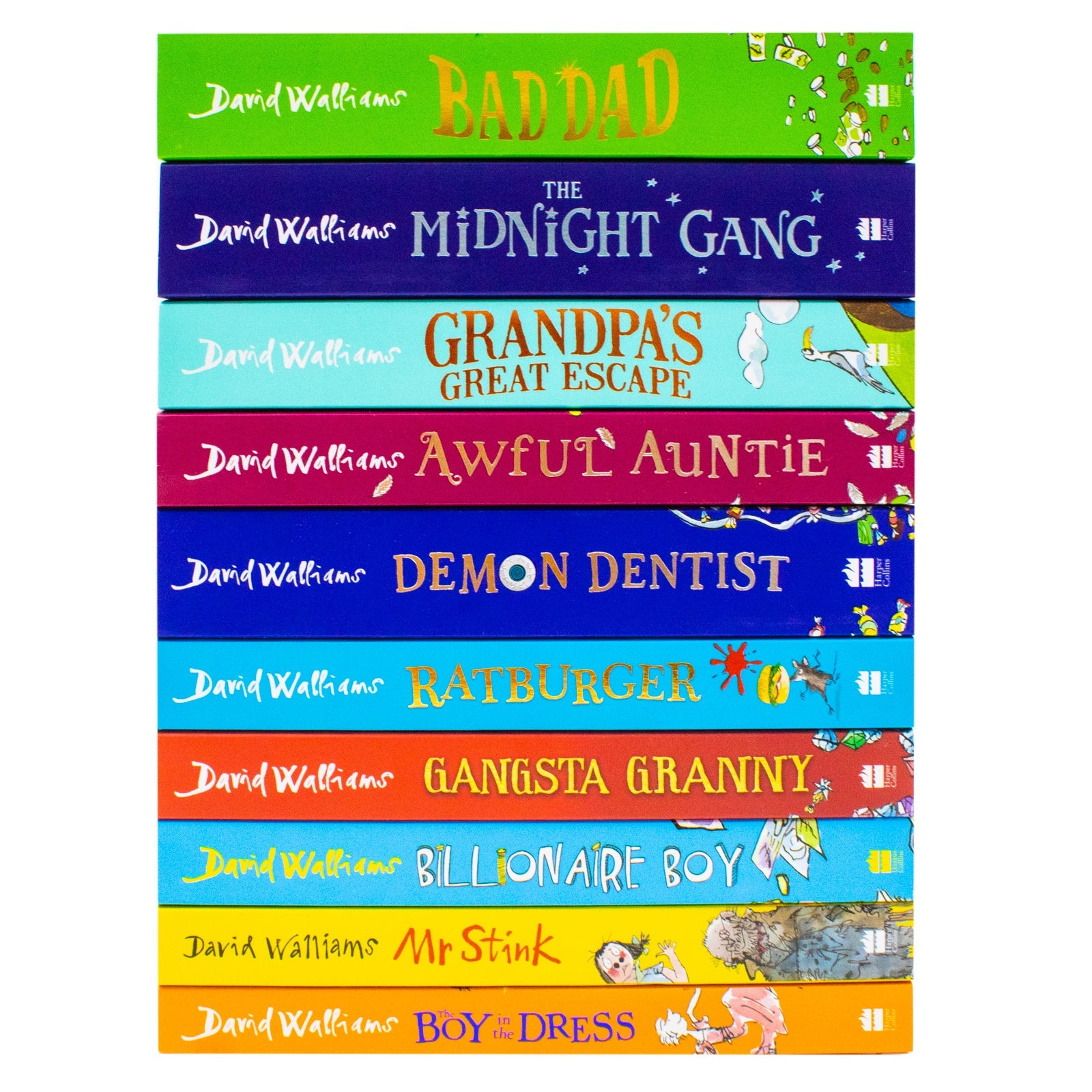 David Walliams The Terrific Ten Mega Massive 10 Books Box Set - Fun and Adventure for 8+ Years Children Paperback Young Readers family Fun Reading