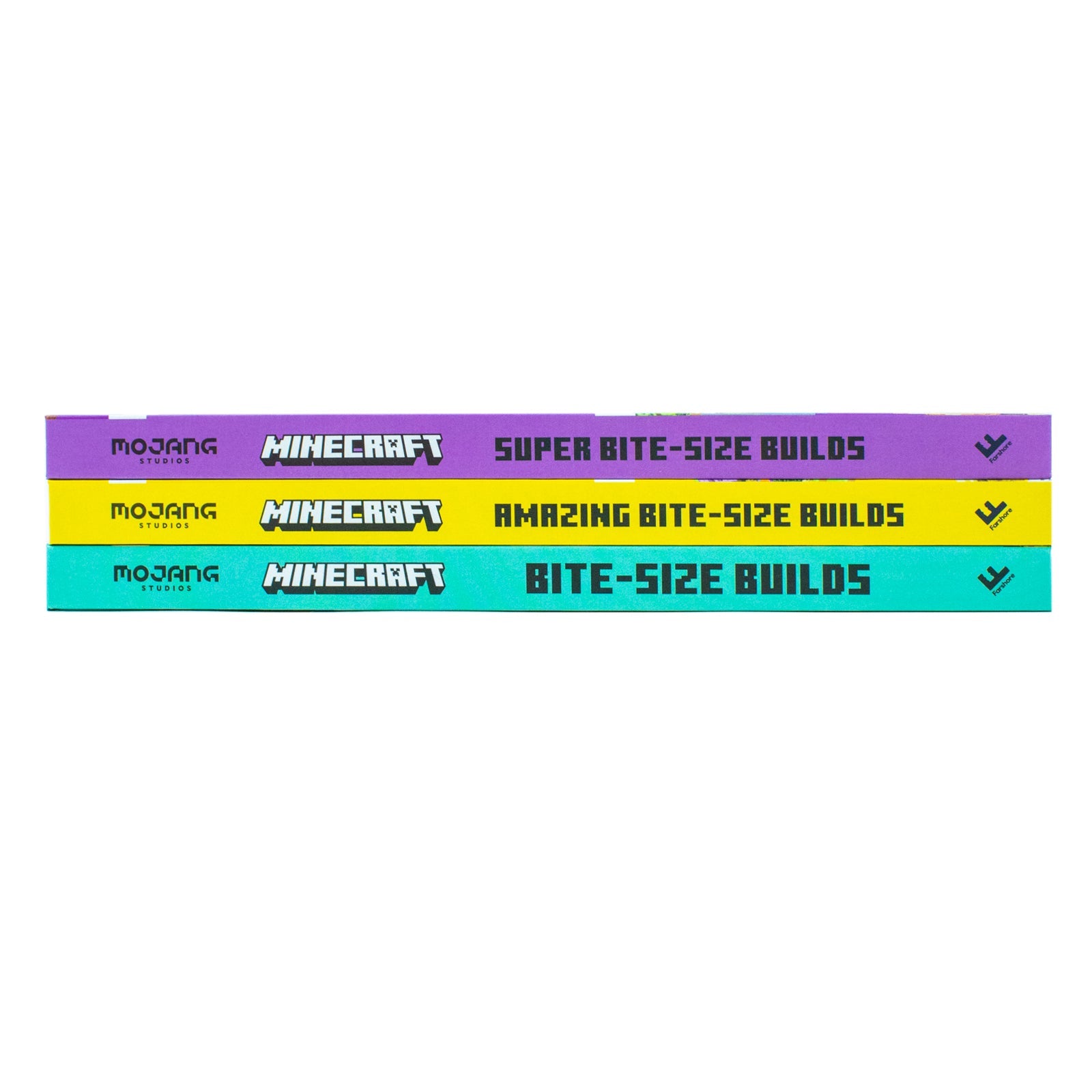 Minecraft Bite Size Builds Slipcase 3 Books Set The official collection of illustrated mini projects with over 60 fun builds: great for gamers of all ages and abilities