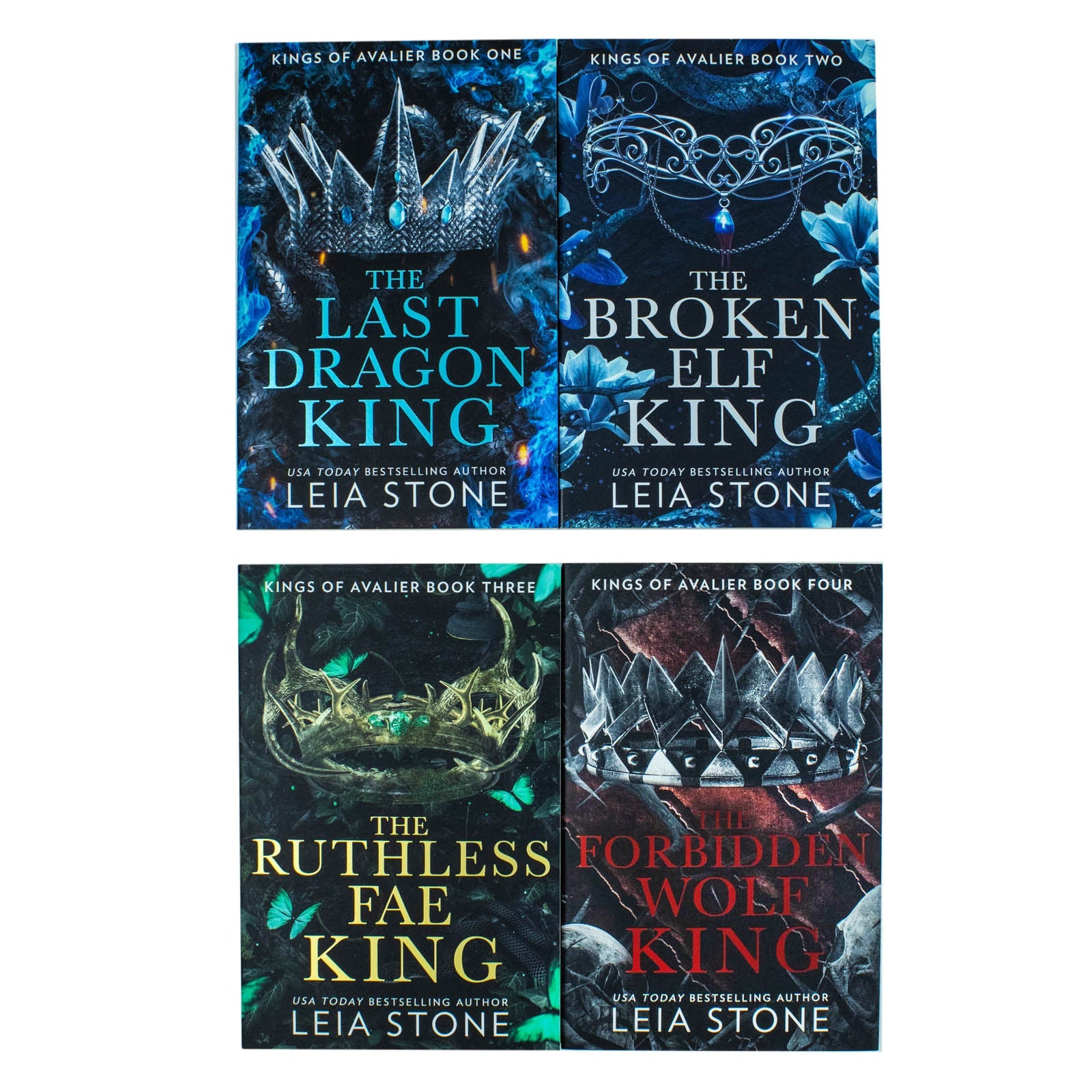 Kings of Avalier 4 Book Collection by Leia Stone| Epic Fantasy Series– The Last Dragon King,The Broken Elf King & More| Adventure & Mythical Creatures