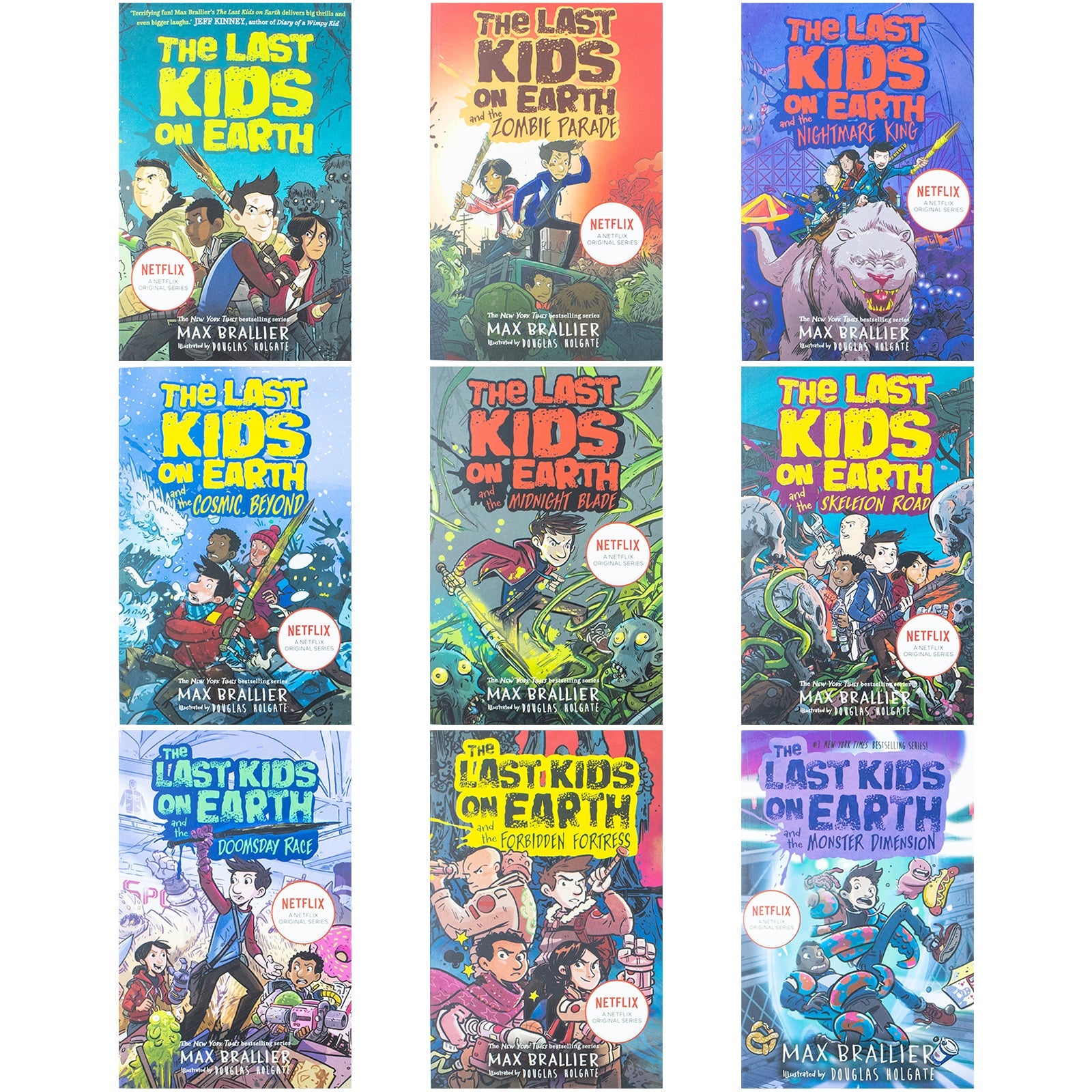The Last Kids on Earth Series Book Set (Books 1-9) by Max Brallier – Zombie Parade, Nightmare King, Cosmic Beyond, Doomsday Race & More