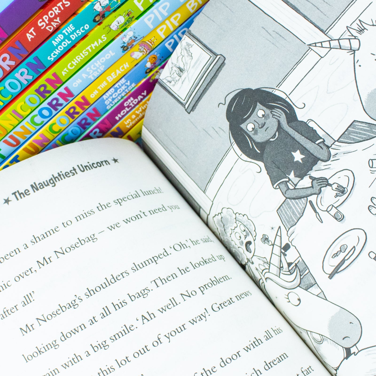 The Naughtiest Unicorn Series 12 Books Collection Set by Pip Bird - Fun,Magical Adventure Stories for Kids aged 8+, Popular Illustrated Junior Fiction