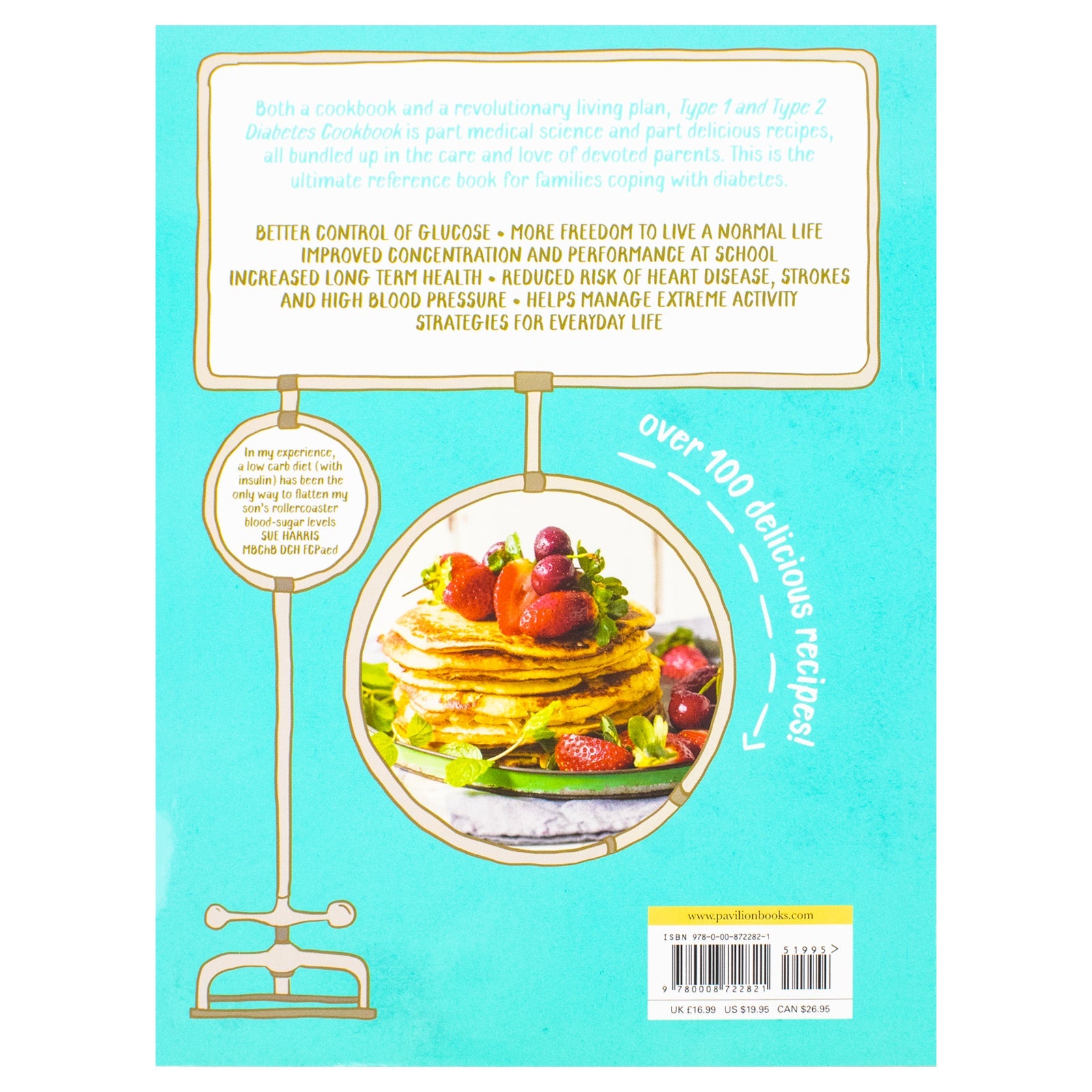Type 1 and Type 2 Diabetes Cookbook by Vickie De Beer: Low carb and healthy recipes to control blood sugar levels for all the family | Paperback