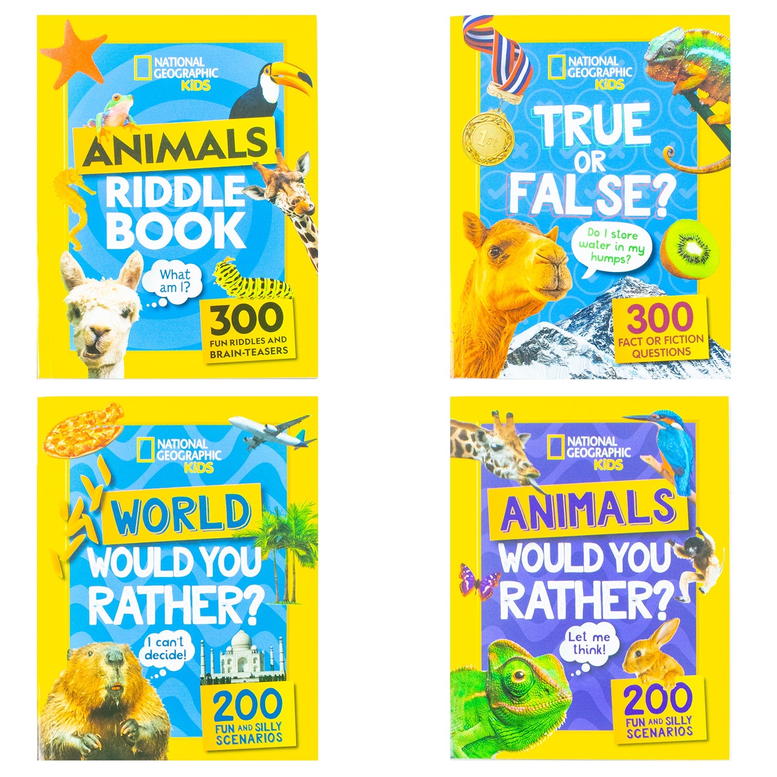 National Geographic Kids Animals 5 Book Collection Set, Fun-Filled Family Game Book Series with Facts, Quizzes & Activities for Children Ages 7+