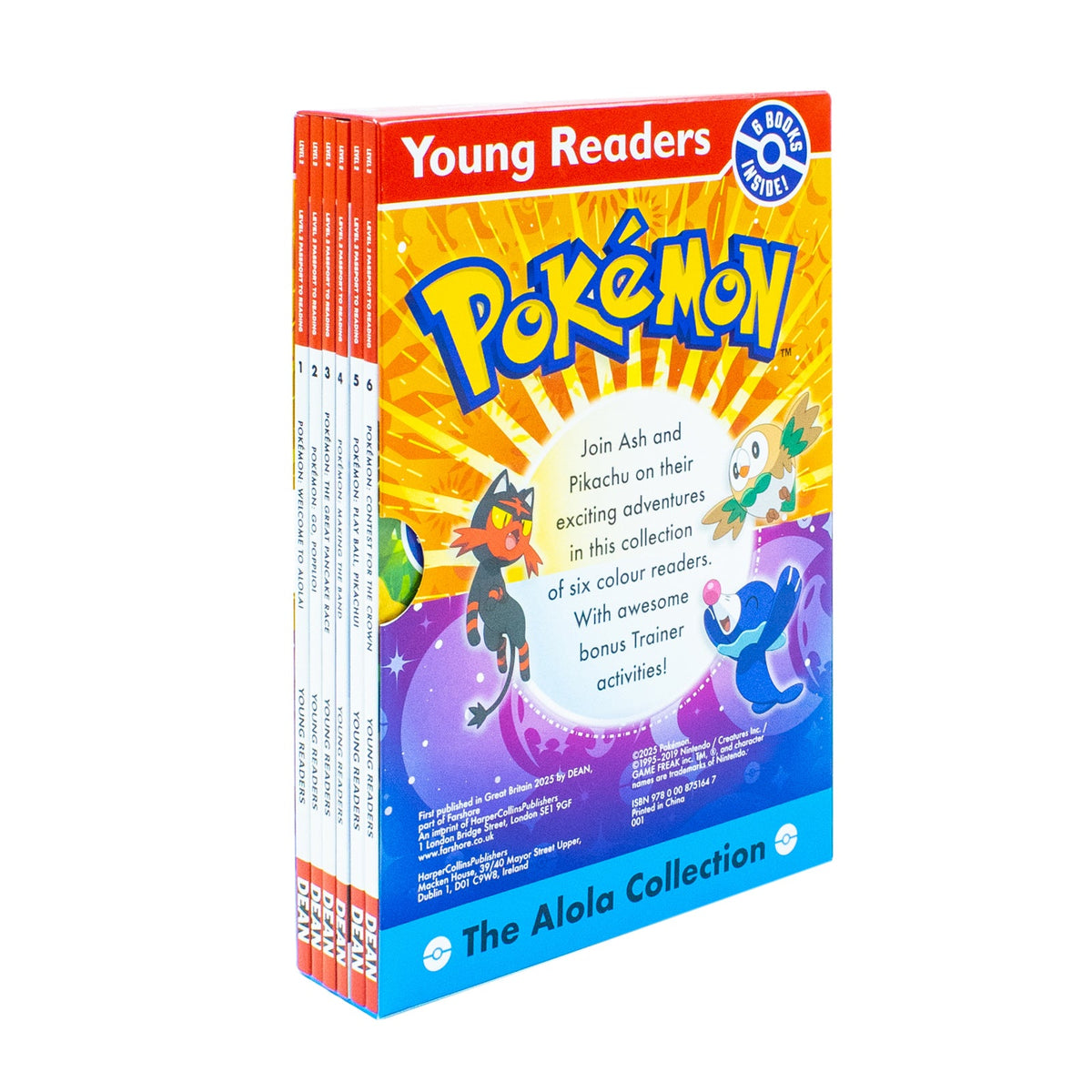 Young Readers Pokémon Level 2 Passport to Reading Alola Collection 6 Books Box Set