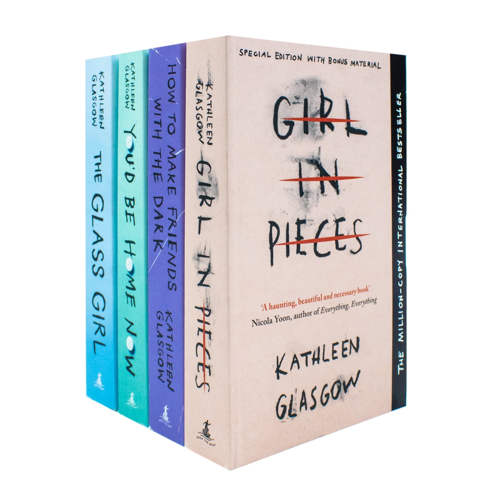 Kathleen Glasgow 4 Book Set – Girl in Pieces, You’d Be Home Now, The Glass Girl & How to Make Friends | YA Fiction, Emotional & Coming-of-Age