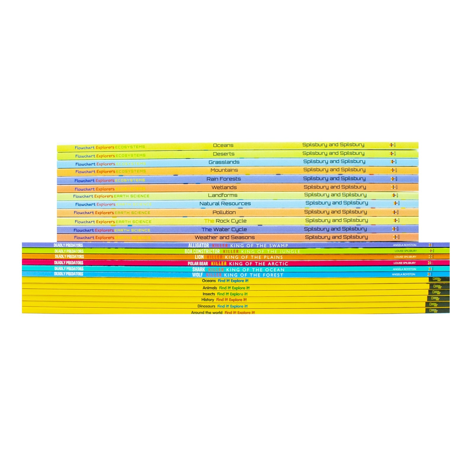 National Geographic Kids Mega 24-Book Set- Predators, Earth Science & Ecosystems - Fun Nonfiction STEM Books for Curious Kids