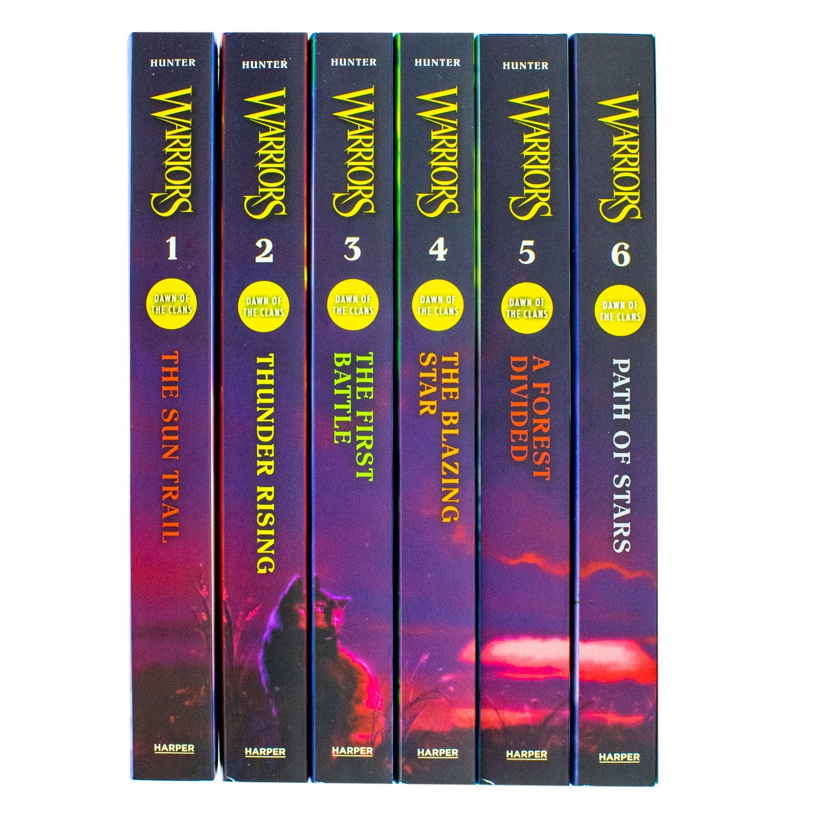 Warriors Cats: Dawn of The Clans Prequel – 6-Book Collection Set by Erin Hunter | The Sun Trail, Thunder Rising, First Battle, Blazing Star & More