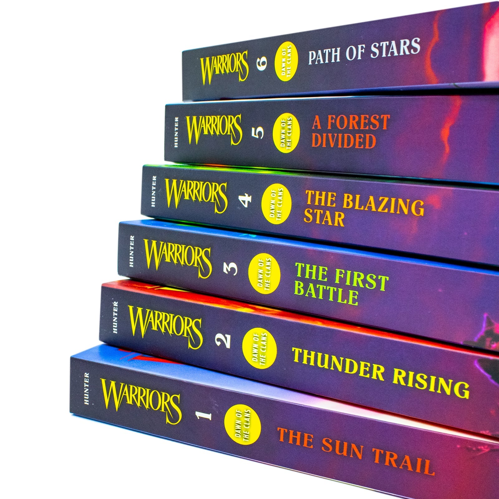 Warriors Cats: Dawn of The Clans Prequel – 6-Book Collection Set by Erin Hunter | The Sun Trail, Thunder Rising, First Battle, Blazing Star & More