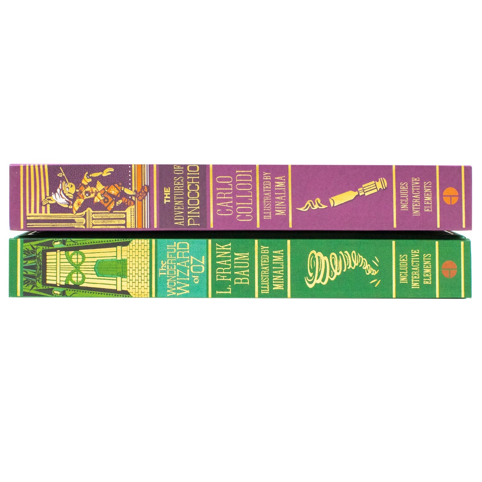 The Wonderful Wizard of Oz and The Adventures of Pinocchio - Minalima Edition 2 Books Collection Set | Illustrated with Interactive Elements