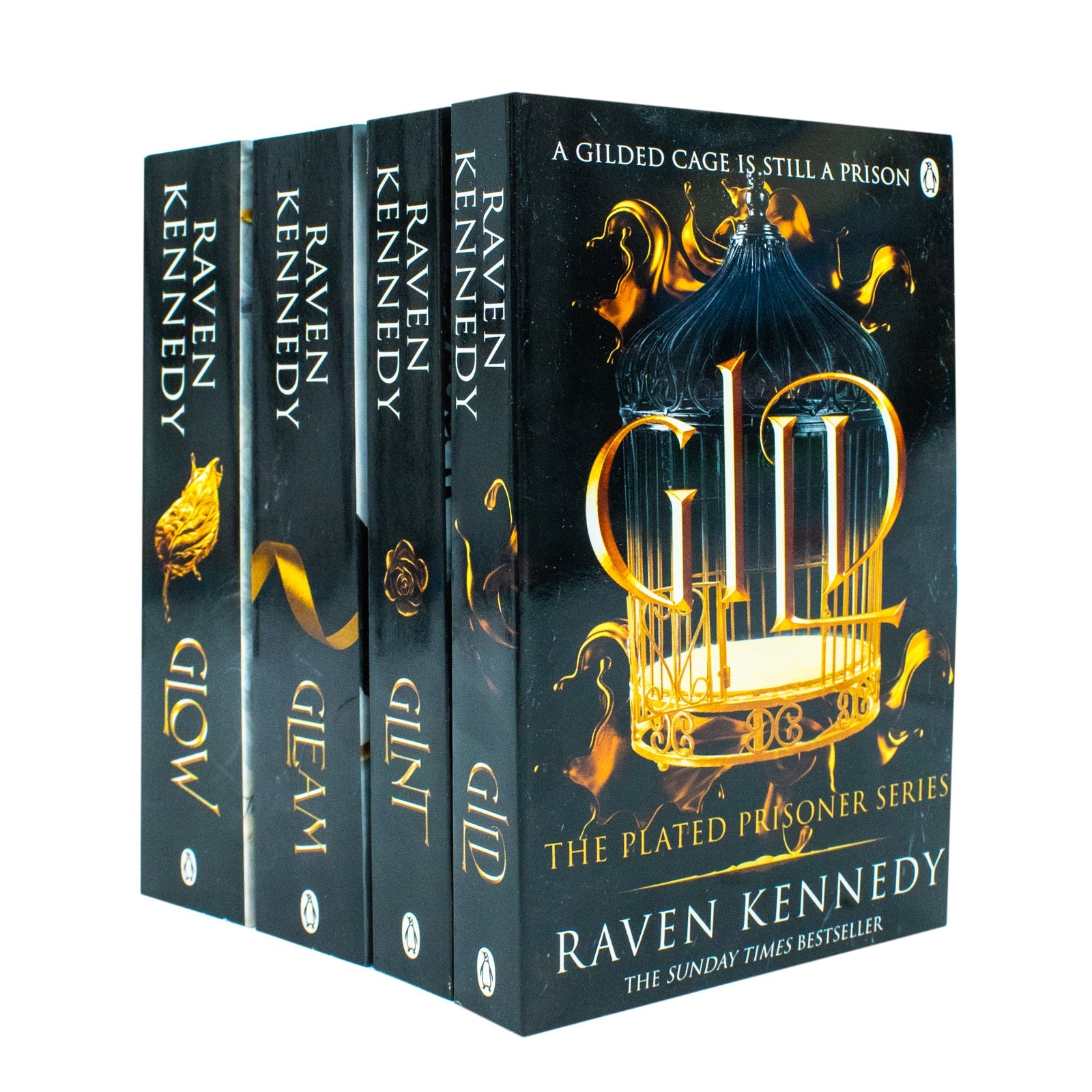 The Plated Prisoner Series Collection 4 Books Set by Raven Kennedy – Gild, Glint, Gleam, Glow| Fantasy Book Box Set for Readers & Fans of Dark Romance