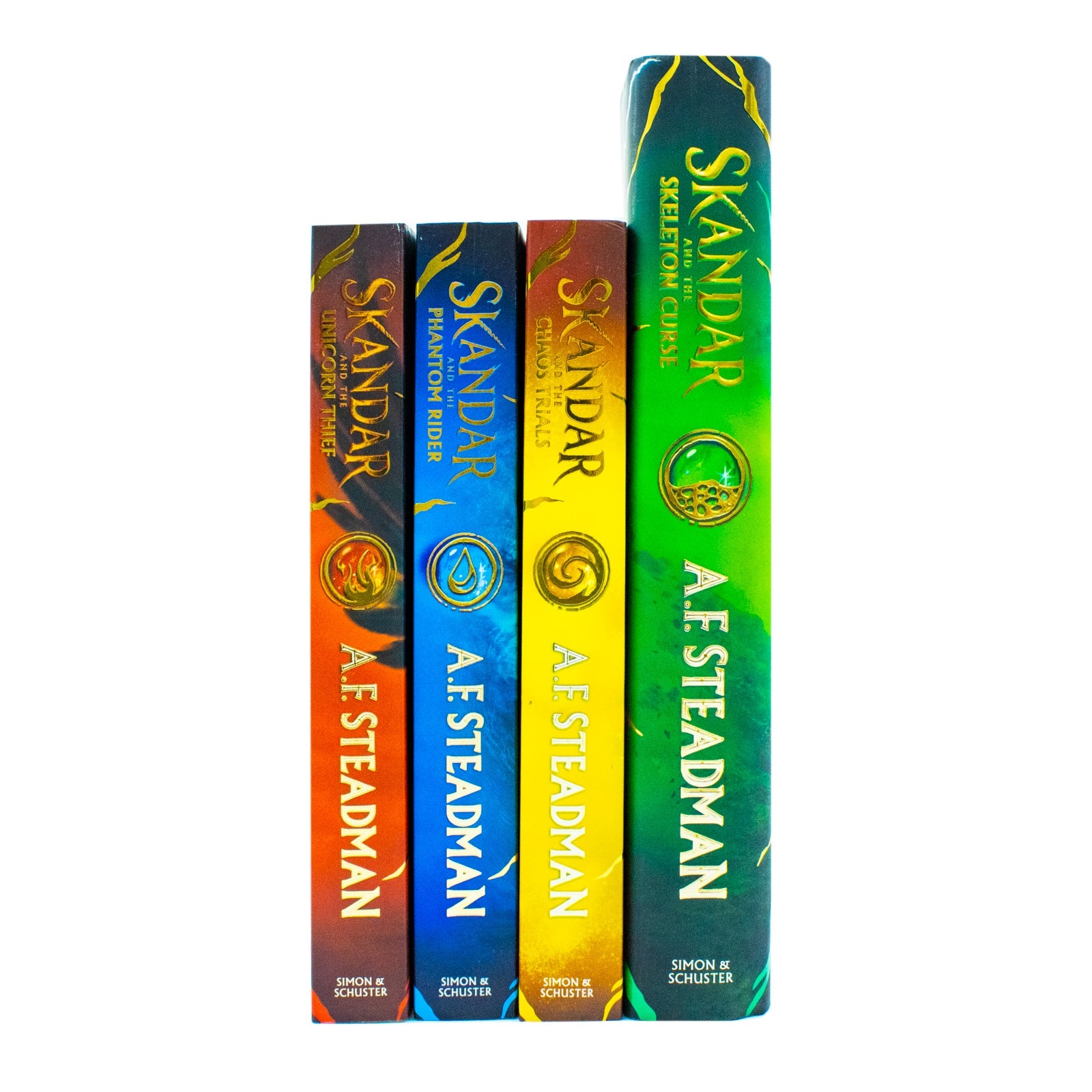 Skandar Series 4 Books Collection Set By A.F. Steadman (Skandar and the Chaos Trials, Skandar and the Phantom Rider, Skandar and the Unicorn Thief and Skandar and the Skeleton Curse)