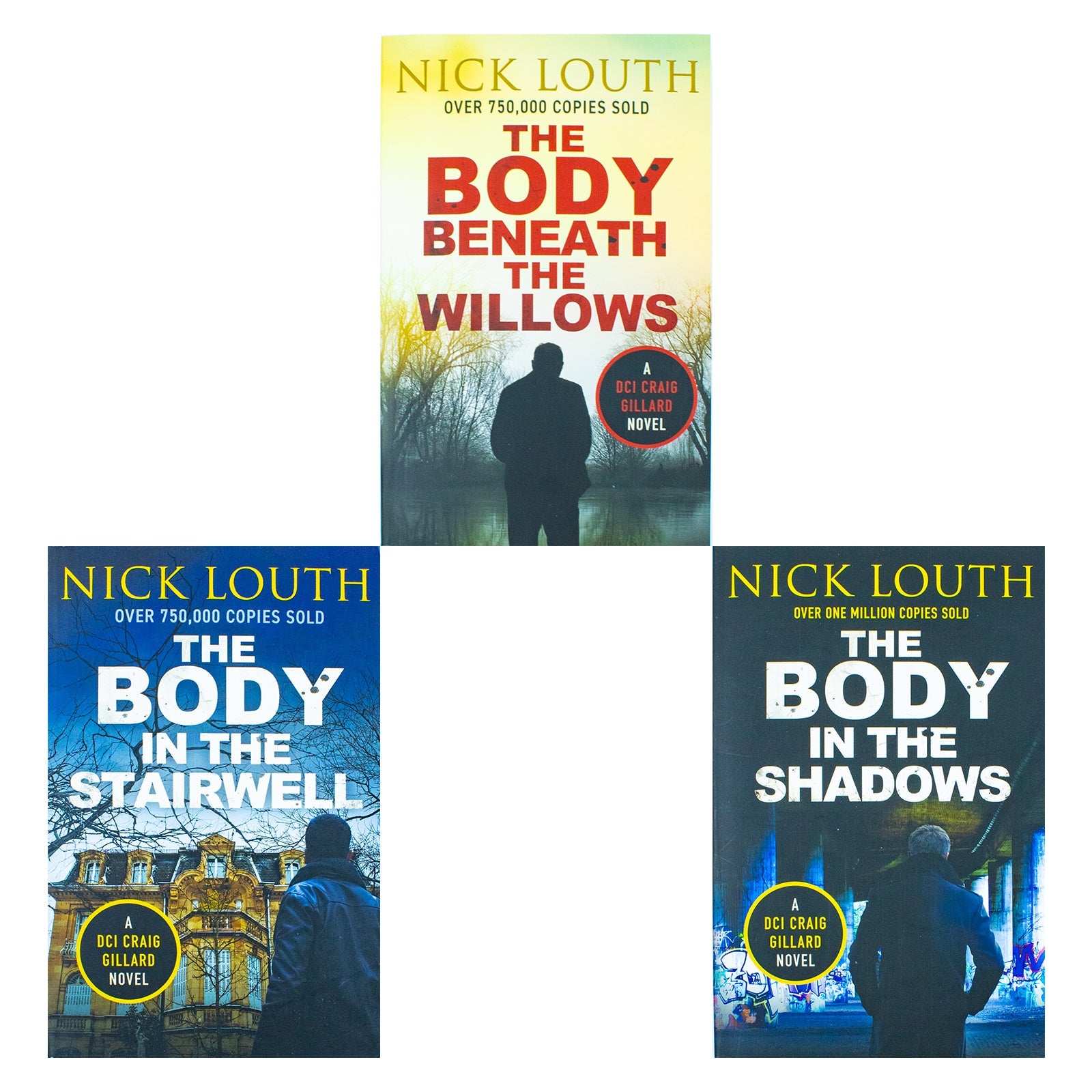 DCI Craig Gillard Crime Thrillers 9-11: 3 Books Collection Set By Nick Louth (The Body Beneath the Willows, The Body in the Stairwell and The Body in the Shadows)