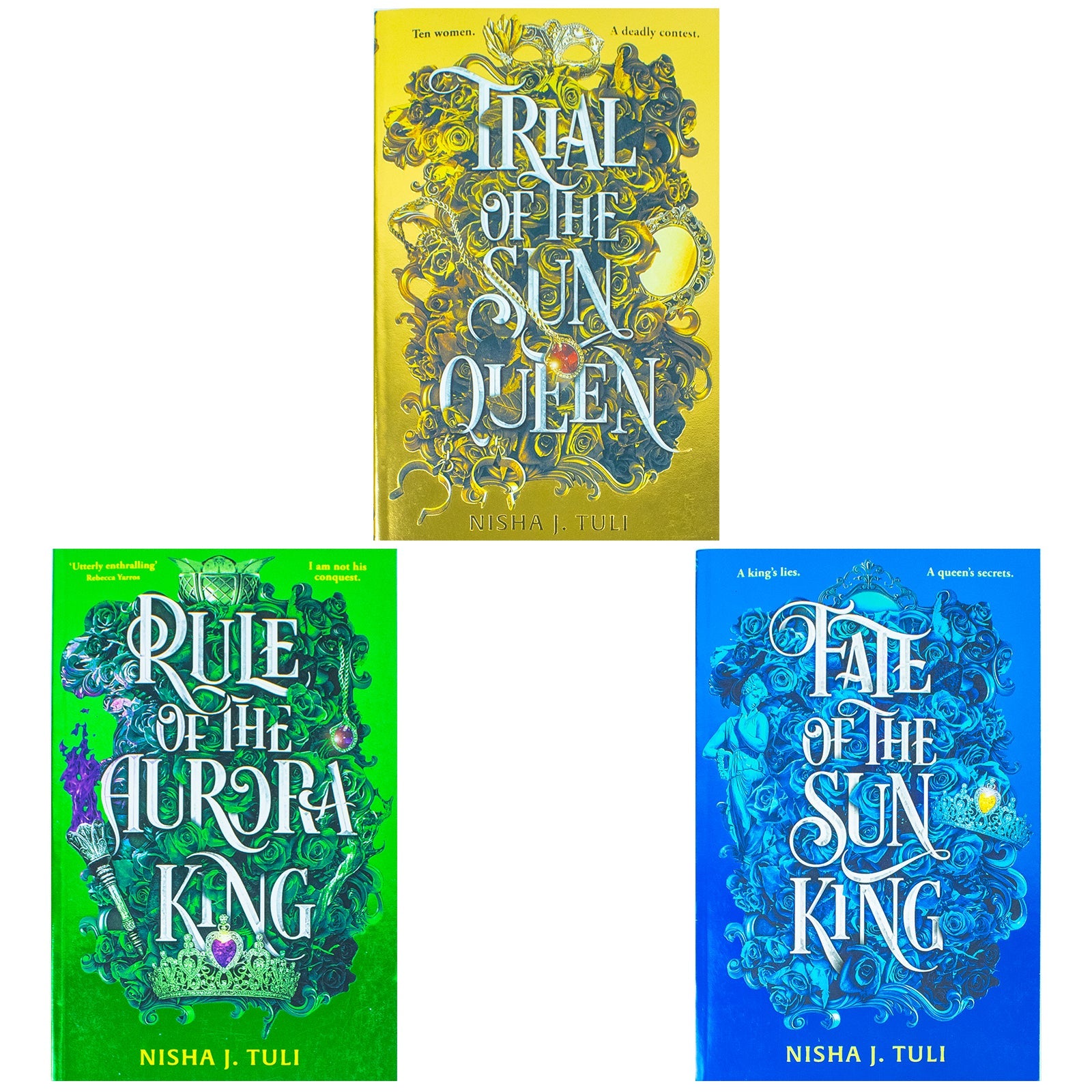 Artefacts of Ouranos Series 3 Books Collection Set By Nisha J. Tuli (Trial of the Sun Queen, Rule of the Aurora King and Fate of the Sun King)