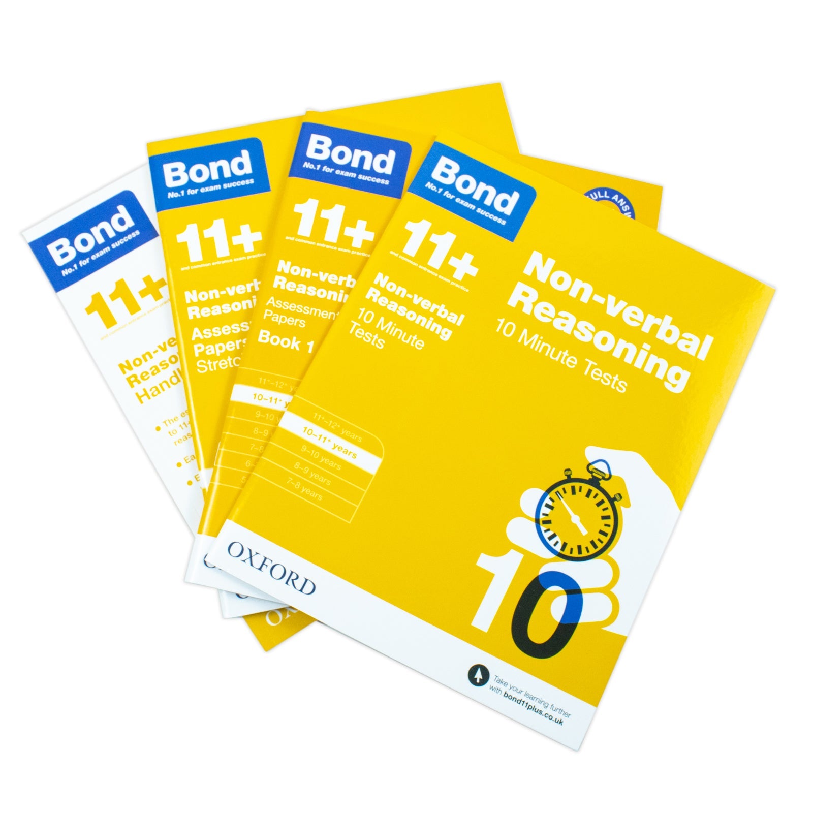 Bond 11+ Non- Verbal Reasoning Skills Pack Collection 4 Book Set For Ages 10-11 Years