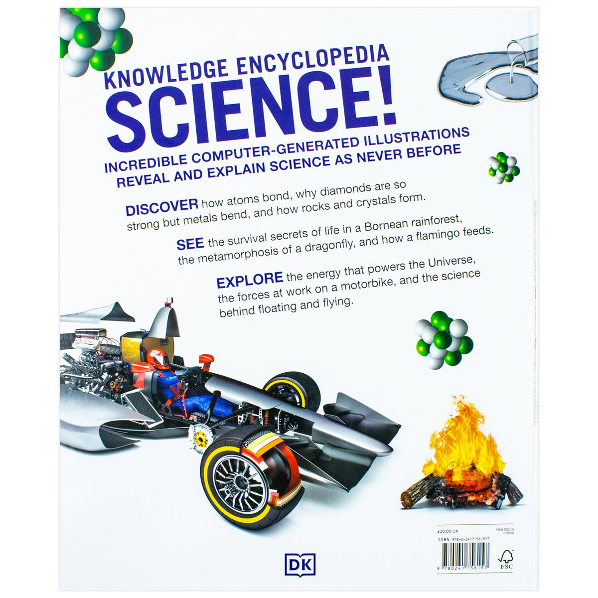 Knowledge Encyclopedia Science Book | Ultimate Science Guide for Kids & Adults | Facts, Experiments & Discoveries