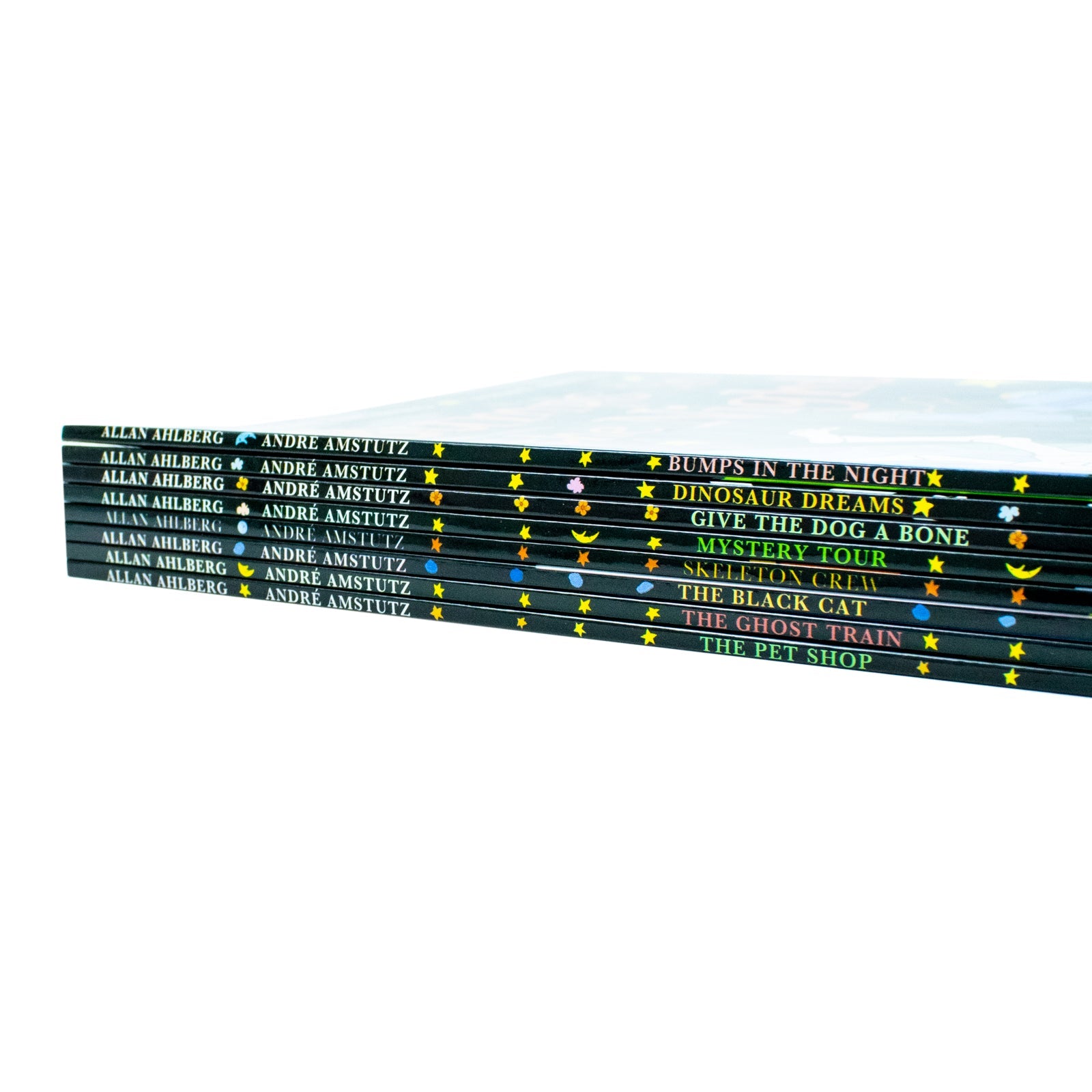 Funny Bones Collection by Allan Ahlberg – 8 Book Set | Spooky & Funny Children's Stories, Skeleton Adventures, Ghost Train, Humor & Classic Reading