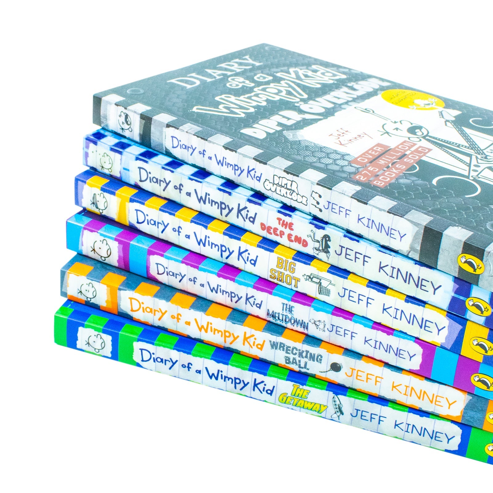 Diary of a Wimpy Kid (Book 12-17) 6 Books Collection Set (The Getaway, The Meltdown, Wrecking Ball, The Deep End, Big Shot & Diper Överlöde