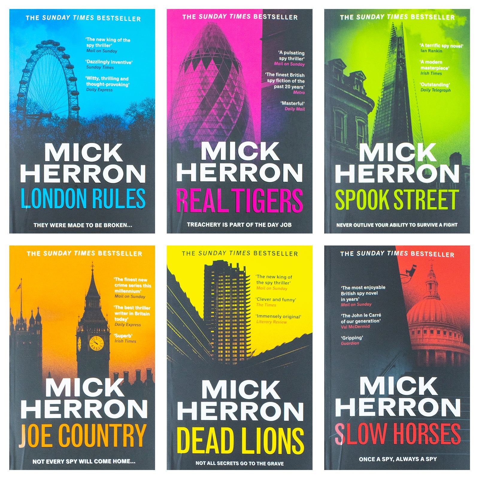 Mick Herron Jackson Lamb Thriller Series – 6 Book Collection Set | Gripping Espionage, Mystery, Action, Suspense & Spy Fiction Page-Turners