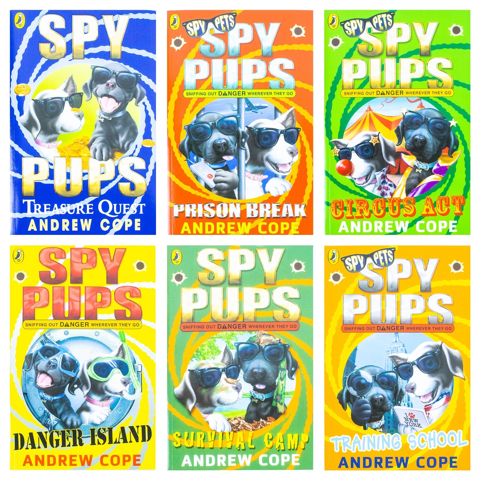 Spy Pups 6 Books Set Collection Andrew Cope, Circus Act, Training School