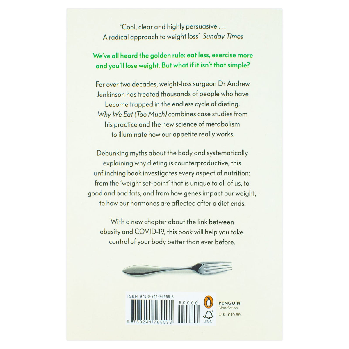 Why We Eat (Too Much): Discover the New Science of Appetite and Understand Your Eating Behaviour by Dr Andrew Jenkinson | Book for Ages 12+