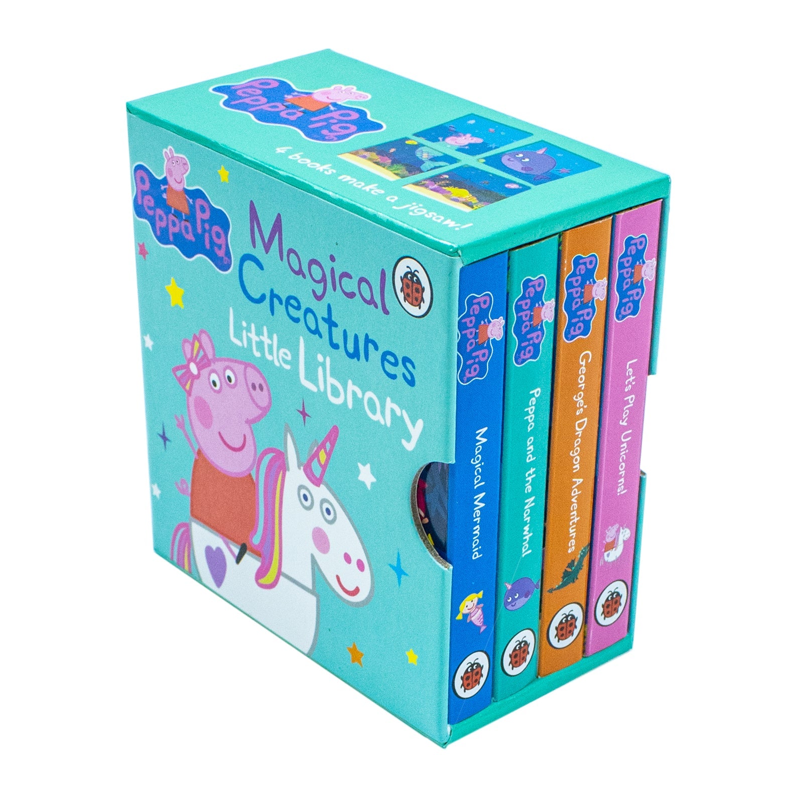 Peppa's Magical Creatures Little Library | 4-Book Set with Jigsaw Puzzle! – Fun & Colorful Peppa Pig Stories for Toddlers, Preschool & Family Reading