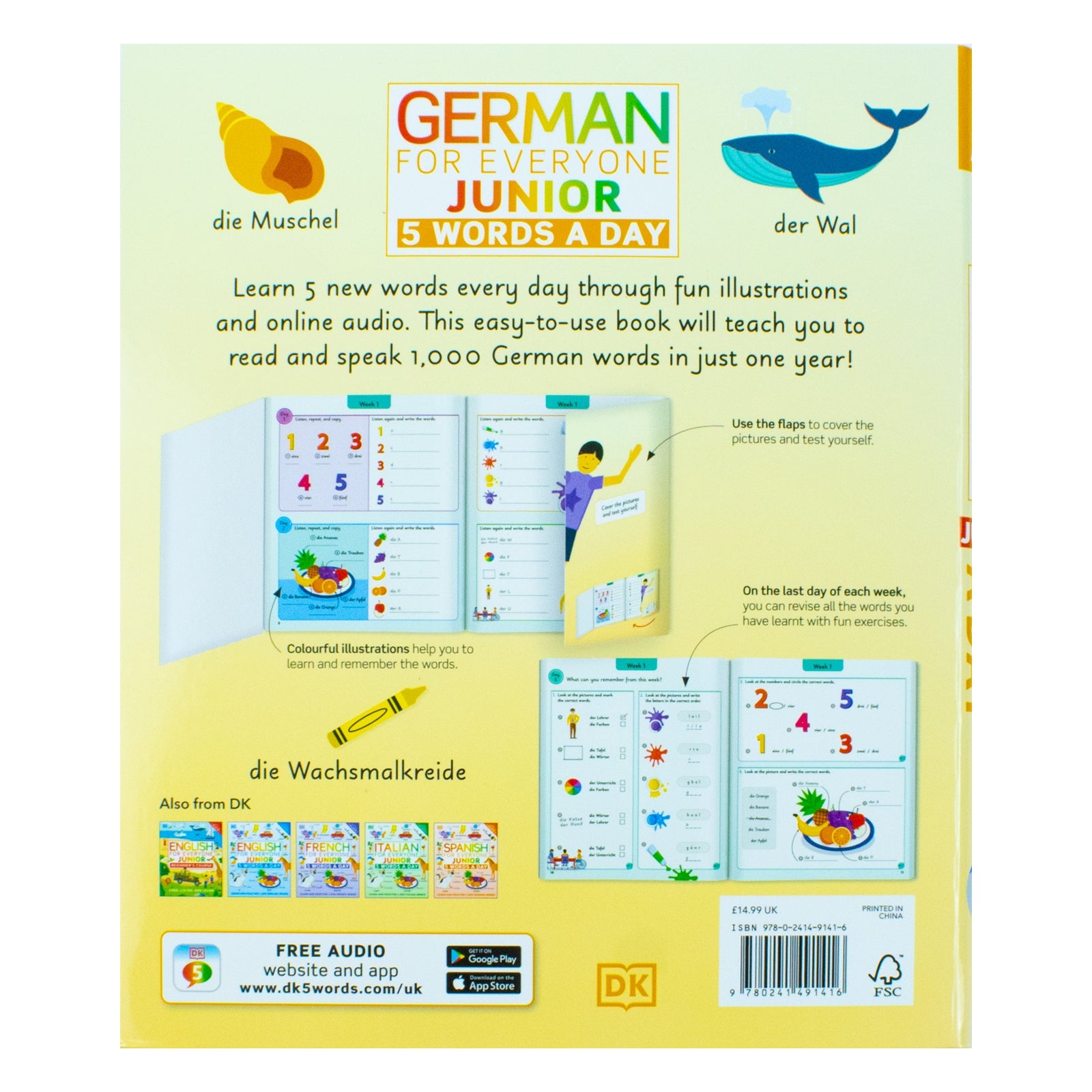 German for Everyone Junior 5 Words a Day: Learn and Practise 1,000 German Words