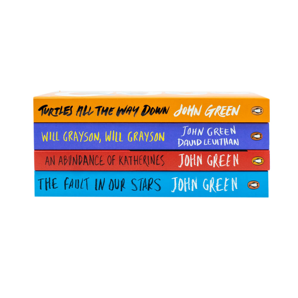 John Green 4 Book Set (The Fault in our Stars,An Abundance of Katherines,Will Grayson Will Grayson,Turtles All The Way Down)