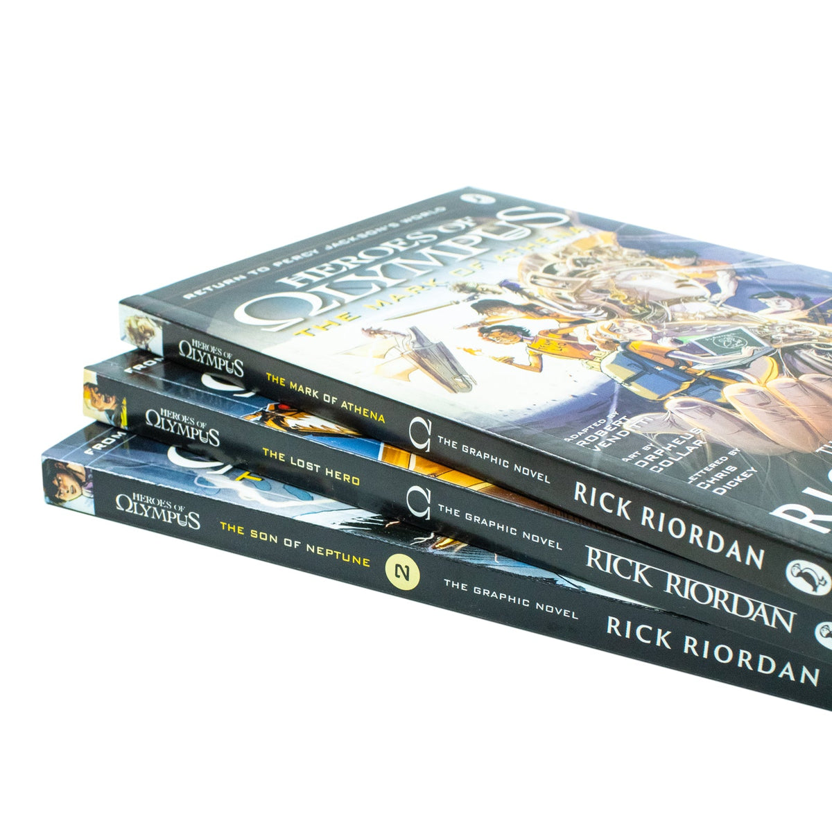 Heroes of Olympus Graphic Novels– 3-Book Collection by Rick Riordan| Greek Mythology,& Fantasy (The Lost Hero, The Son of Neptune, The Mark of Athena)